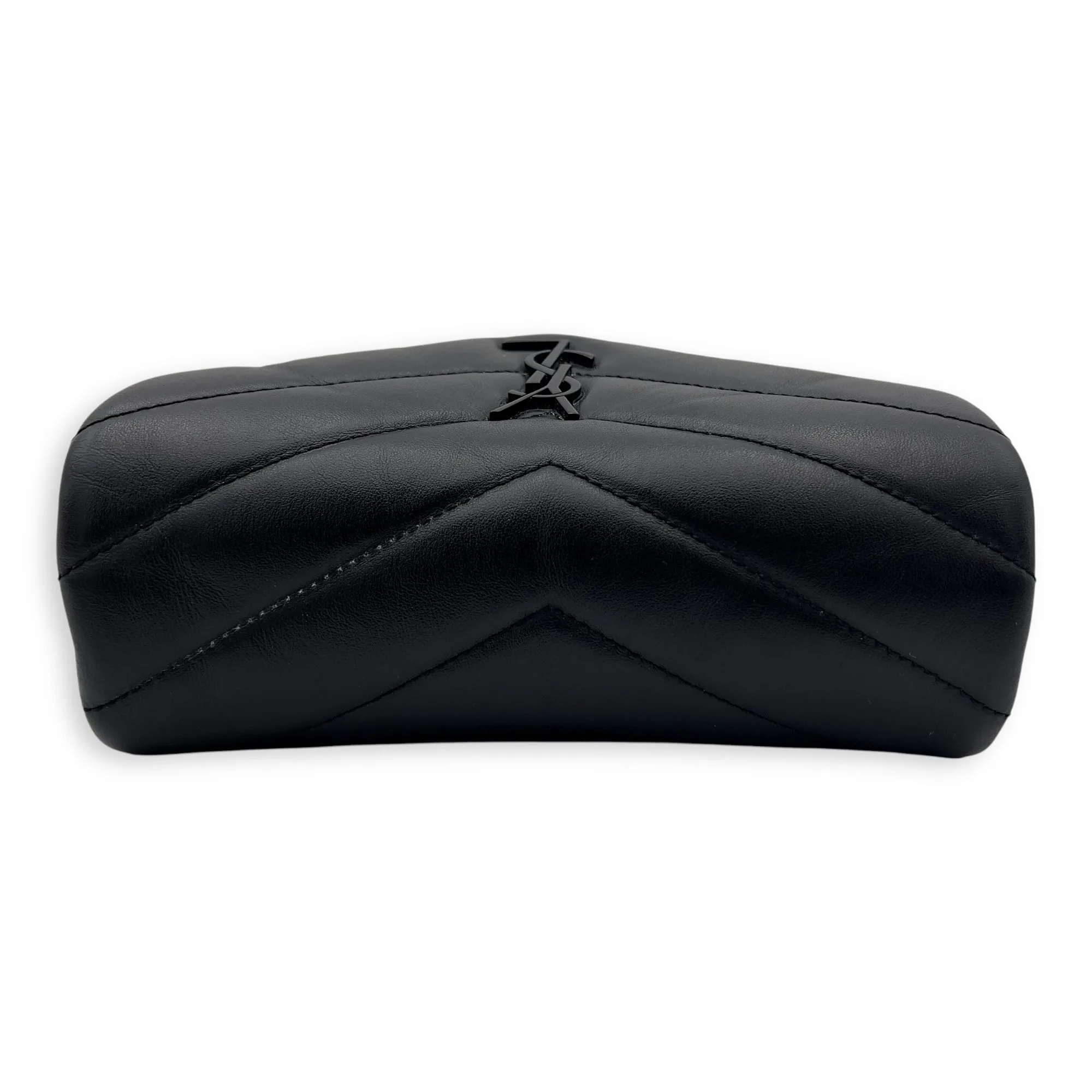 Loulou Shoulder Bag Black in Calfskin, Acetate hardware