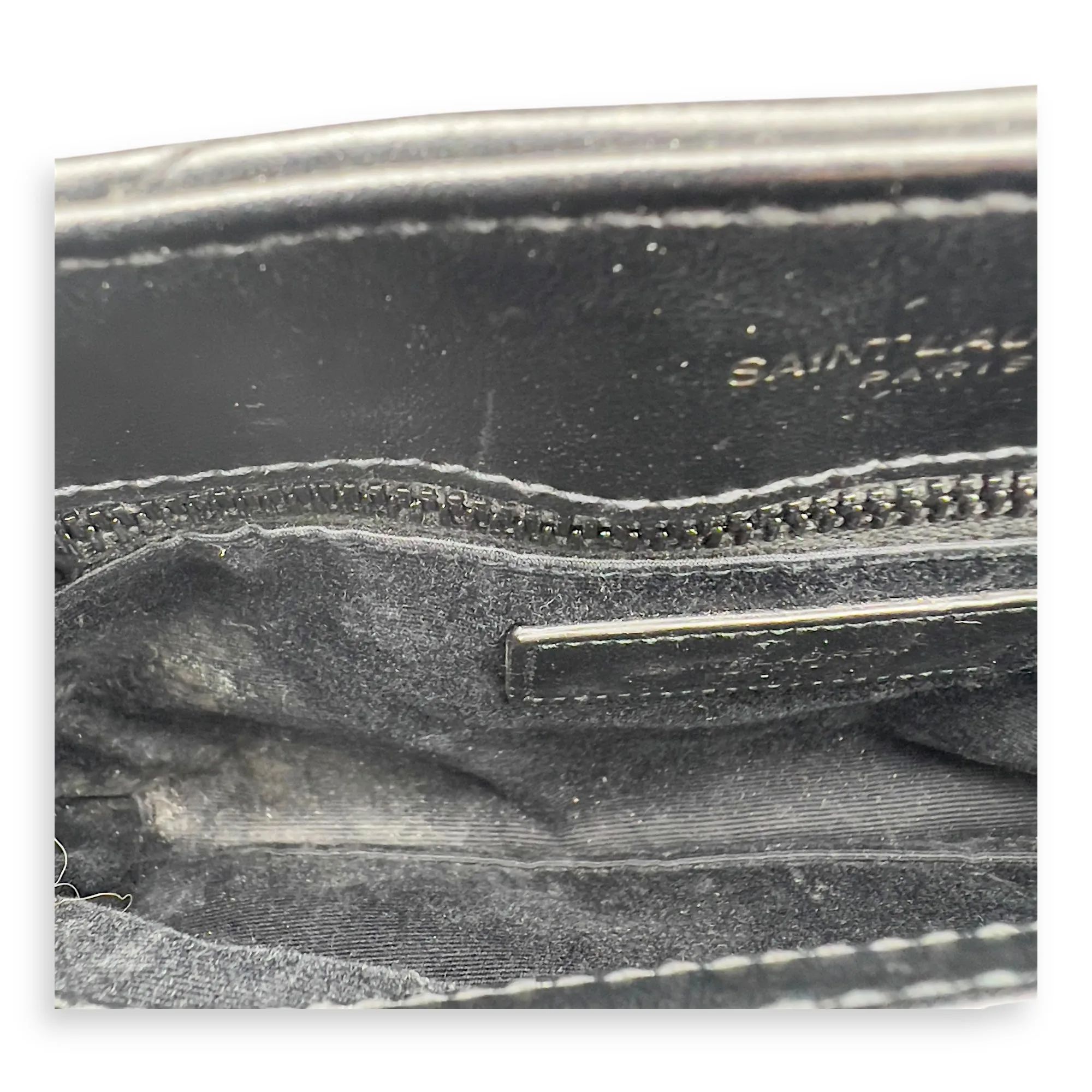 Loulou Shoulder Bag Black in Calfskin, Acetate hardware
