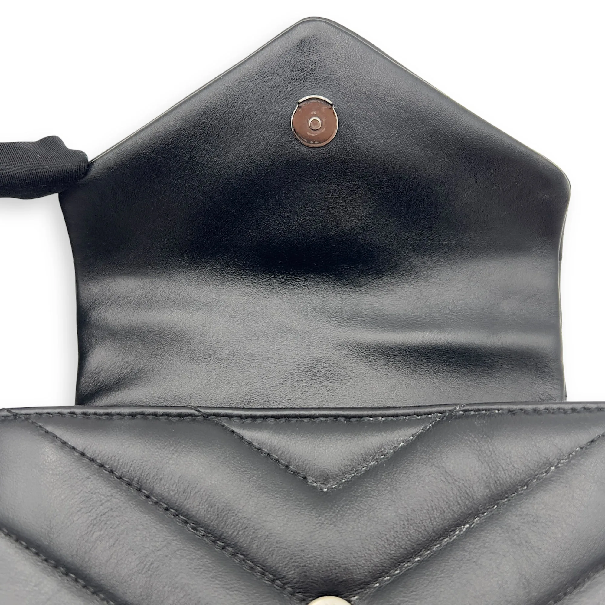 Loulou Shoulder Bag Black in Calfskin, Acetate hardware
