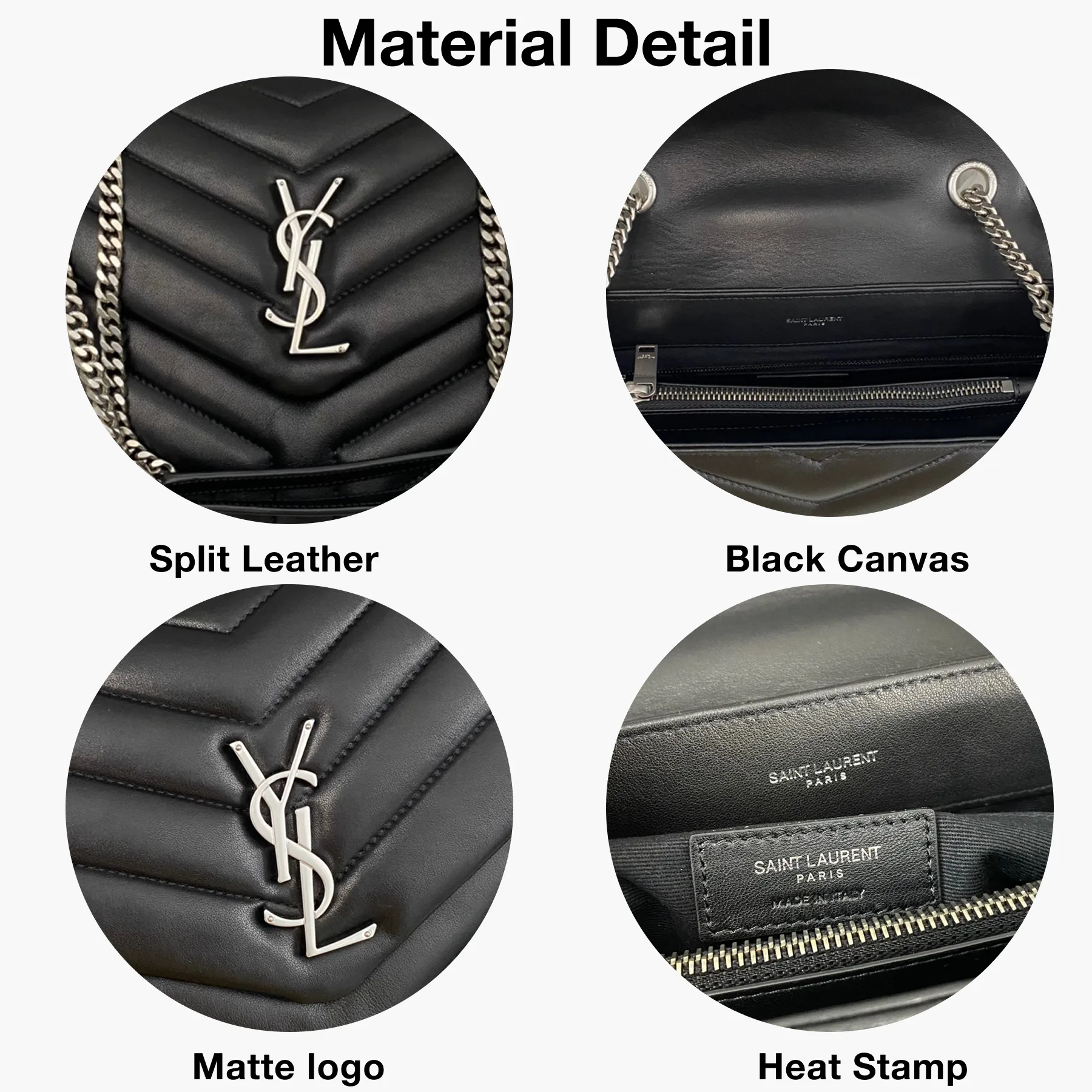 SAINT LAURENT Loulou medium quilted leather shoulder bag black - Bag