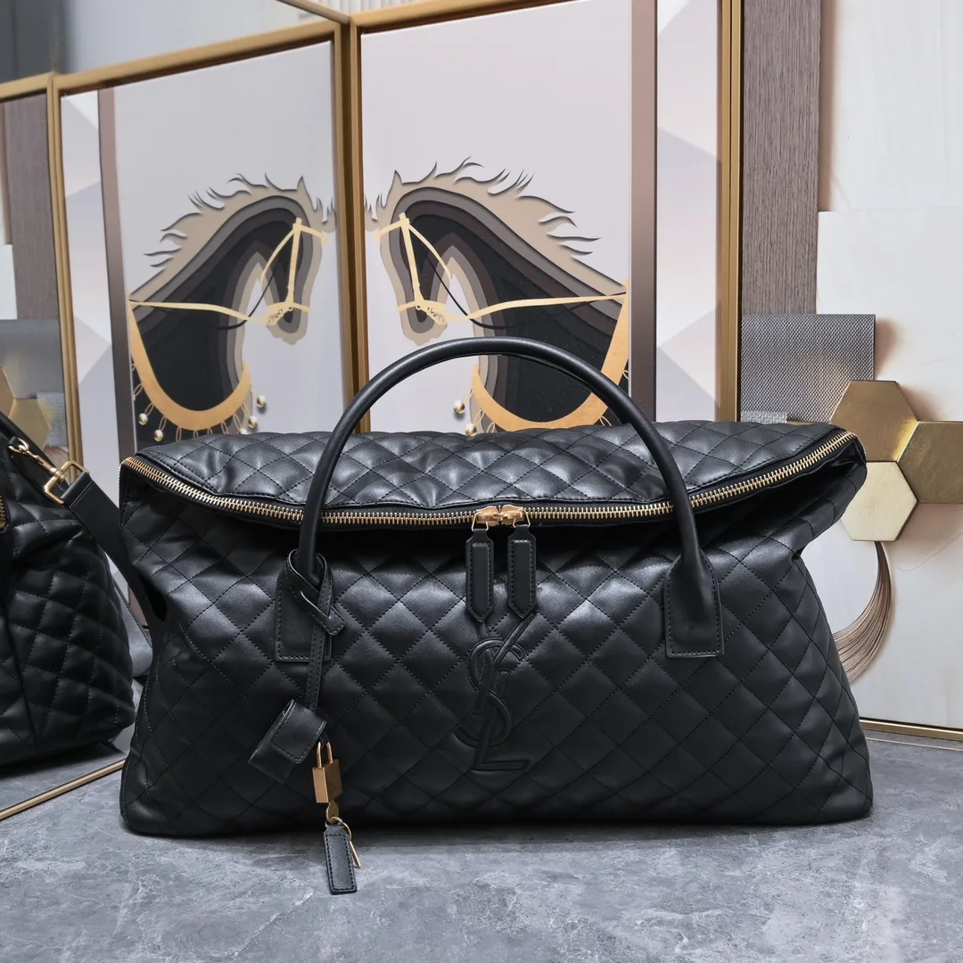 SAINT LAURENT YSL Es Giant Leather Travel Bag