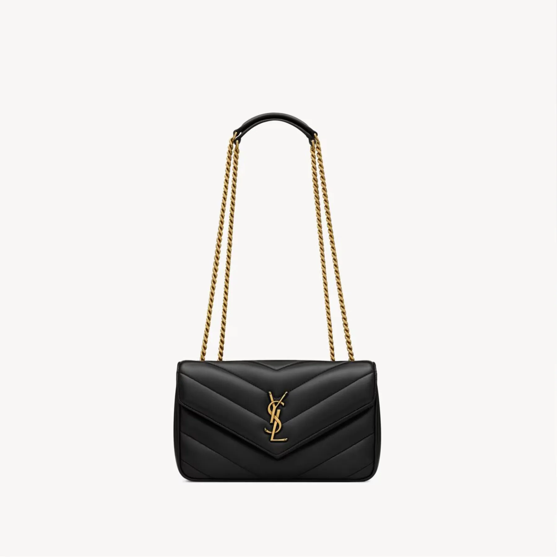 SAINT LAURENT LOULOU in MATELASSÉ Lambskin - Black