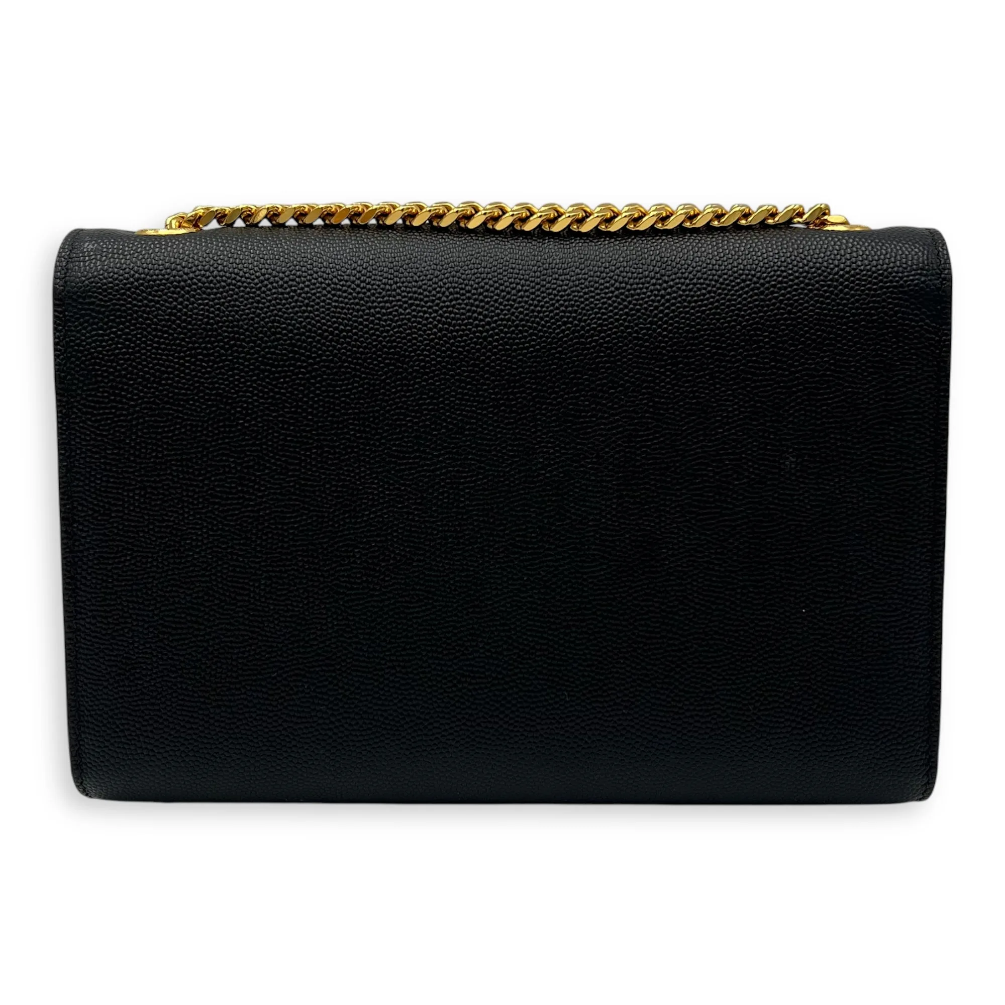 Kate Black Crossbody Bag in Calfskin, Gold hardware