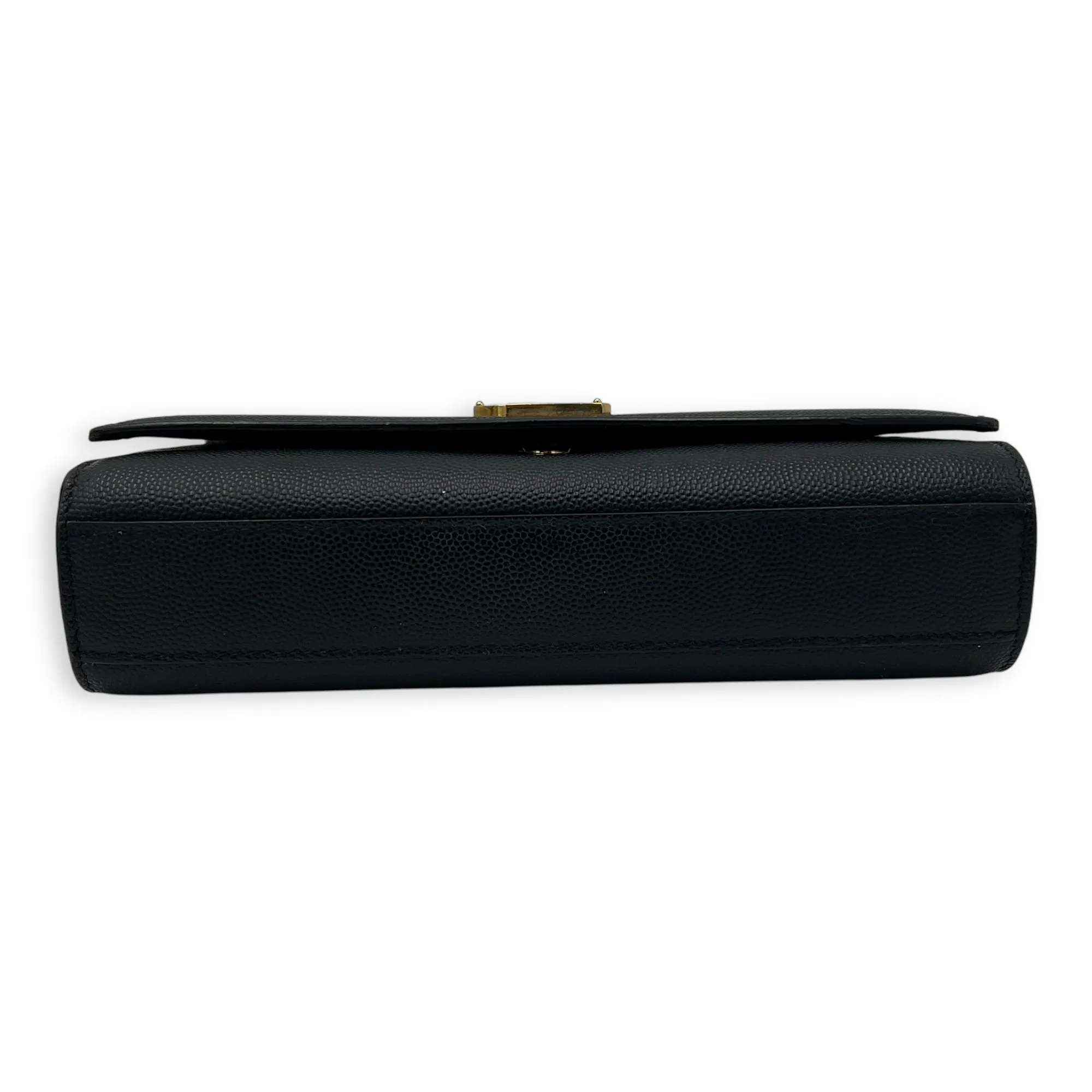 Kate Black Crossbody Bag in Calfskin, Gold hardware