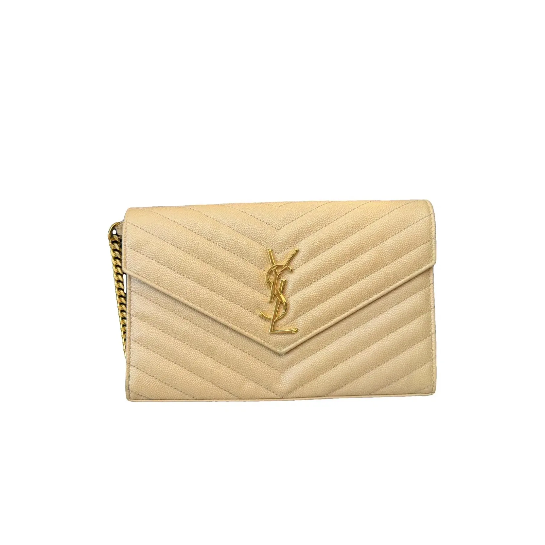 Saint Laurent YSL Cassandre Envelope - Dust Gray
