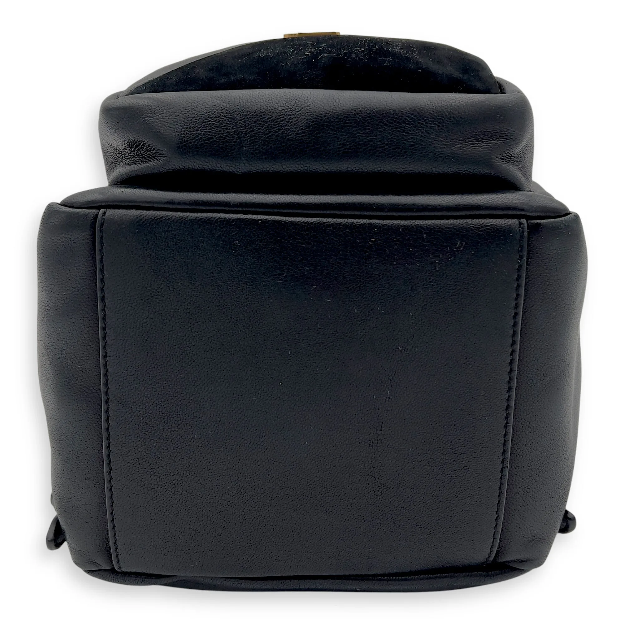 Jamie Black Backpack in Lambskin, Gold hardware