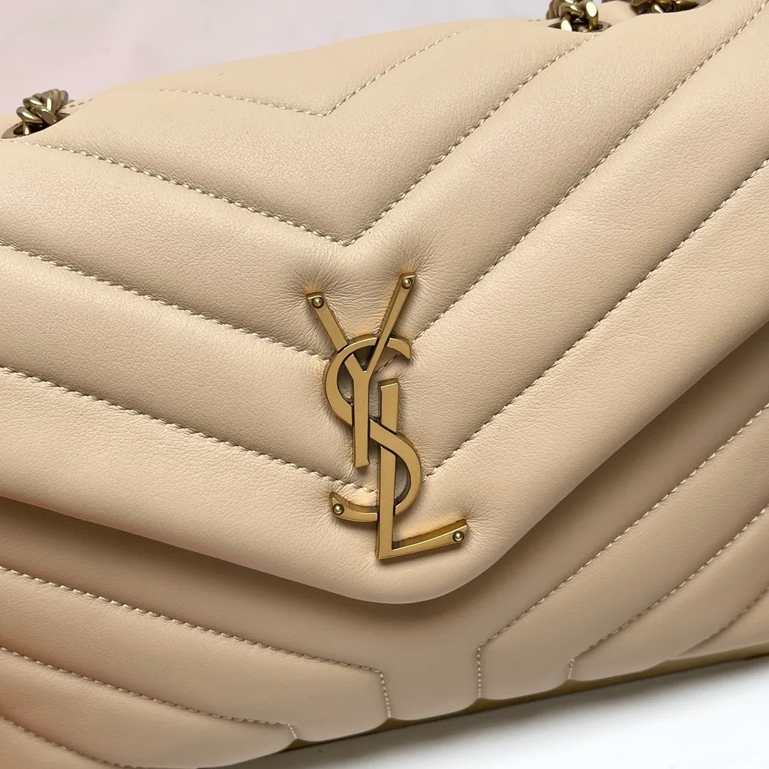 [TOP] SAINT LAURENT Loulou small quilted leather shoulder bag