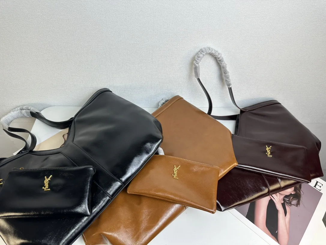Saint Laurent Oversized Tote Bag - Burgundy Bag