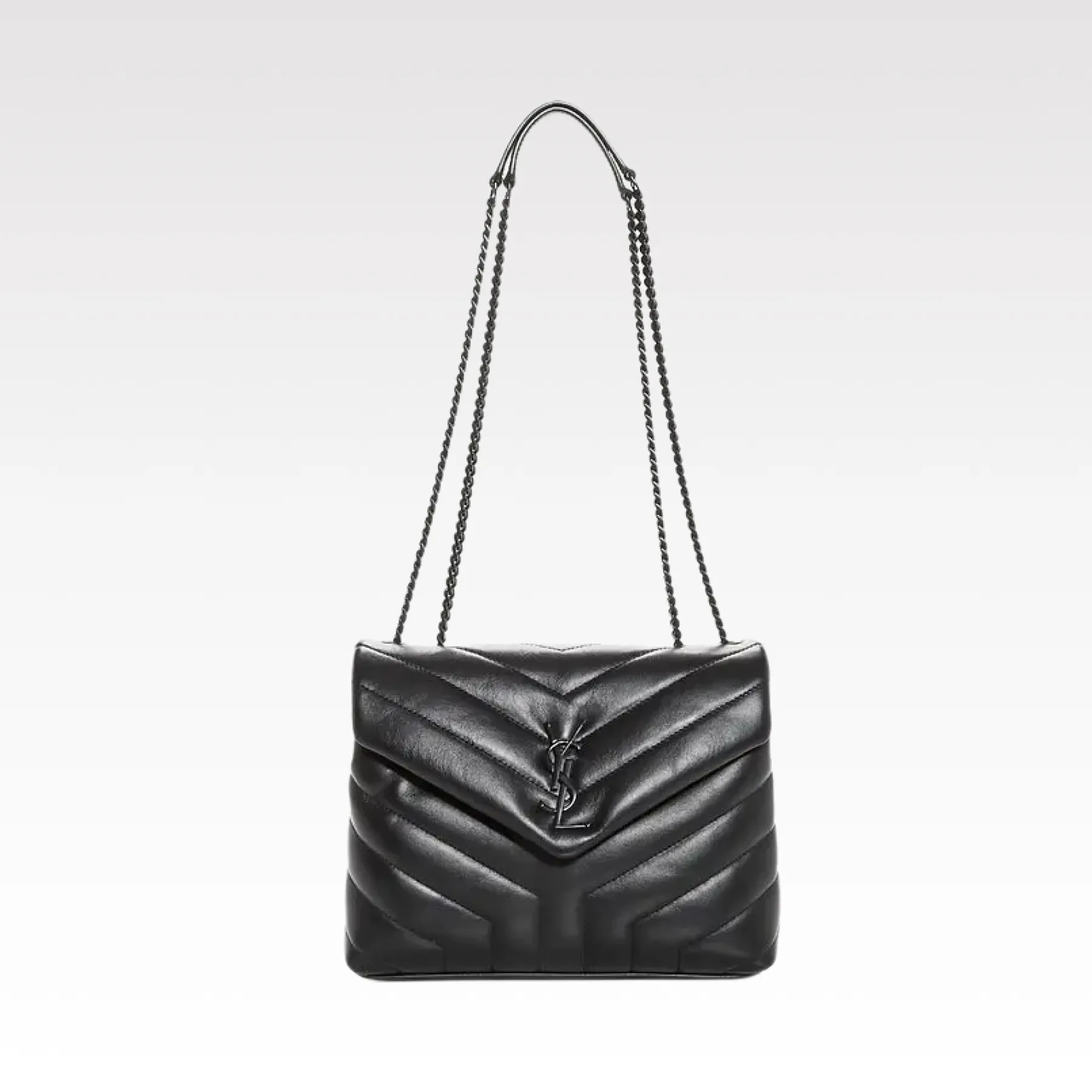 [TOP]SAINT LAURENT Loulou Quilted Leather Shoulder Bag Black - Bag