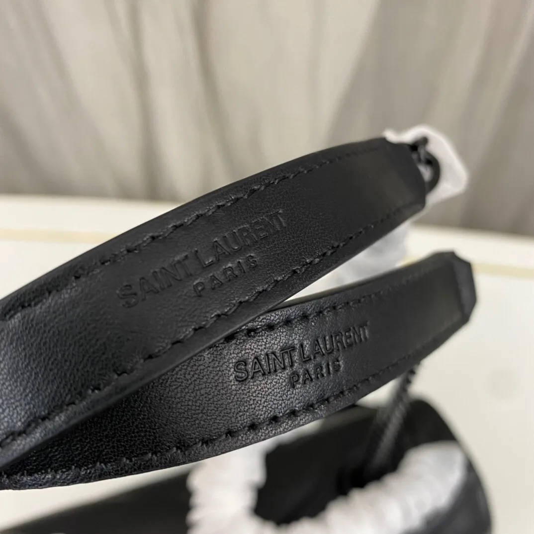 SAINT LAURENT Loulou Small Quilted Leather Shoulder Bag Black - Bag
