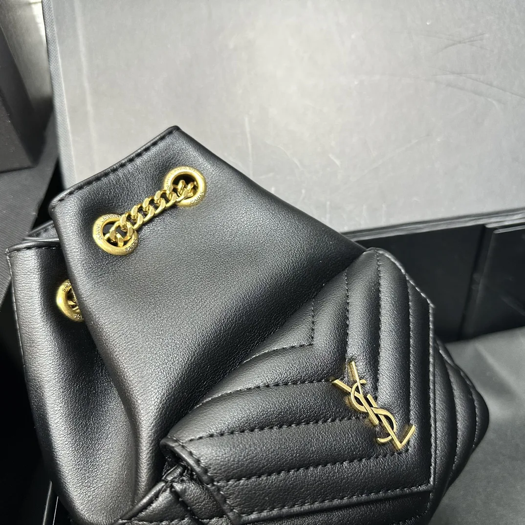 Saint Laurent JOE backpack in Calfskin Black - Bag