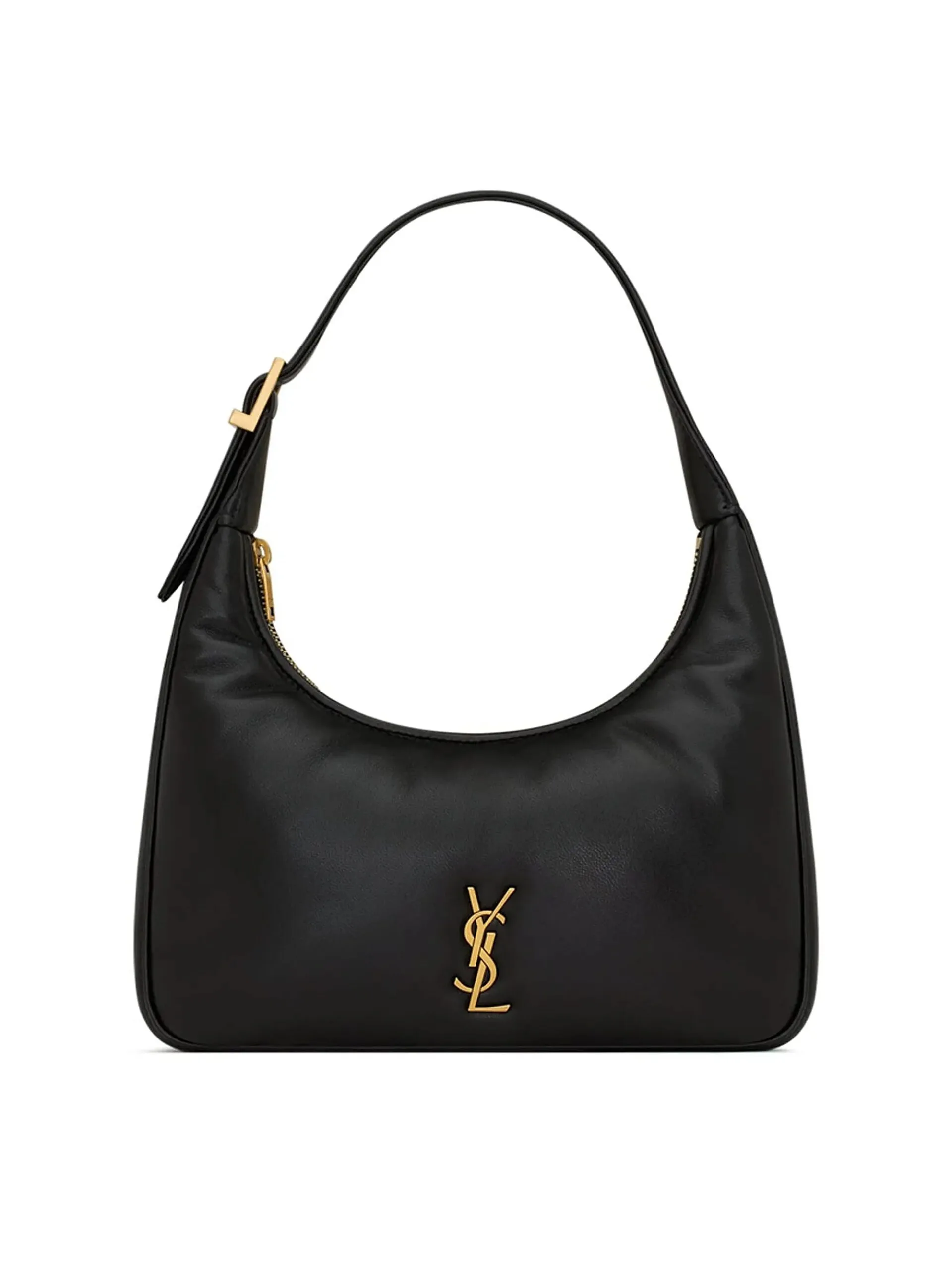 Saint Laurent YSL Calypso Mini Hobo Lambskin Bag - Black