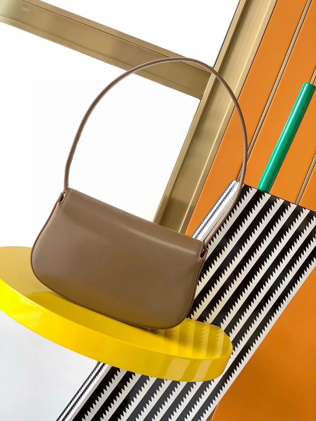 Saint Laurent Voltaire mini leather shoulder bag-Beige - Bag