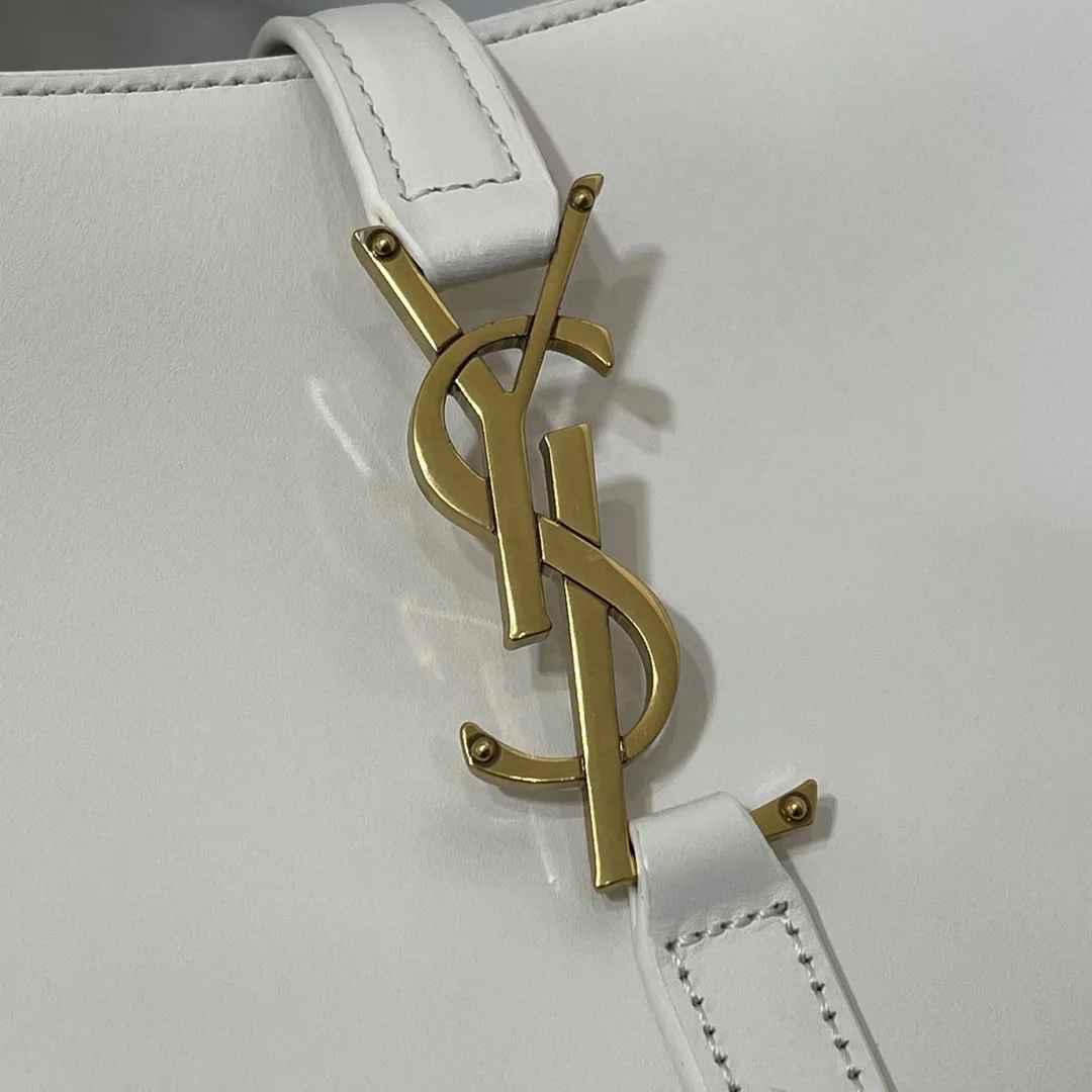 SAINT LAURENT YSL Croc-Embossed Le 5 à 7 Hobo Bag