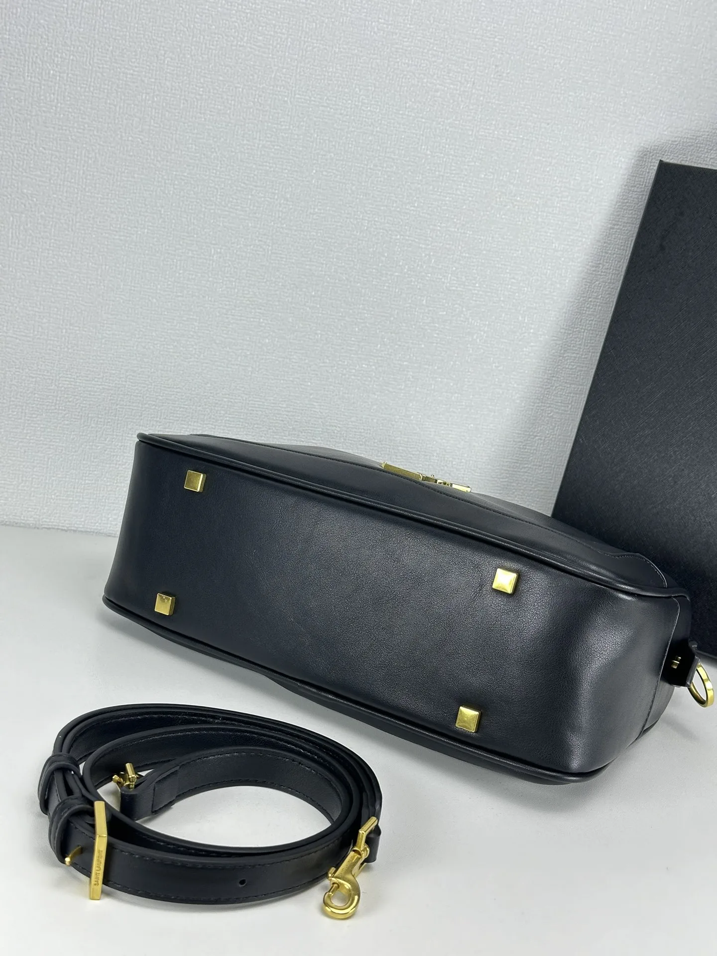 Saint Laurent YSL Vintage Bowling Bag - Black Leather Bag