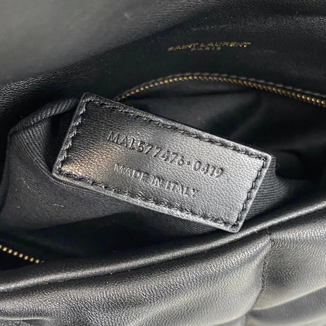 SAINT LAURENT Loulou Puffer Small Quilted Leather Shoulder Bag Black - Bag