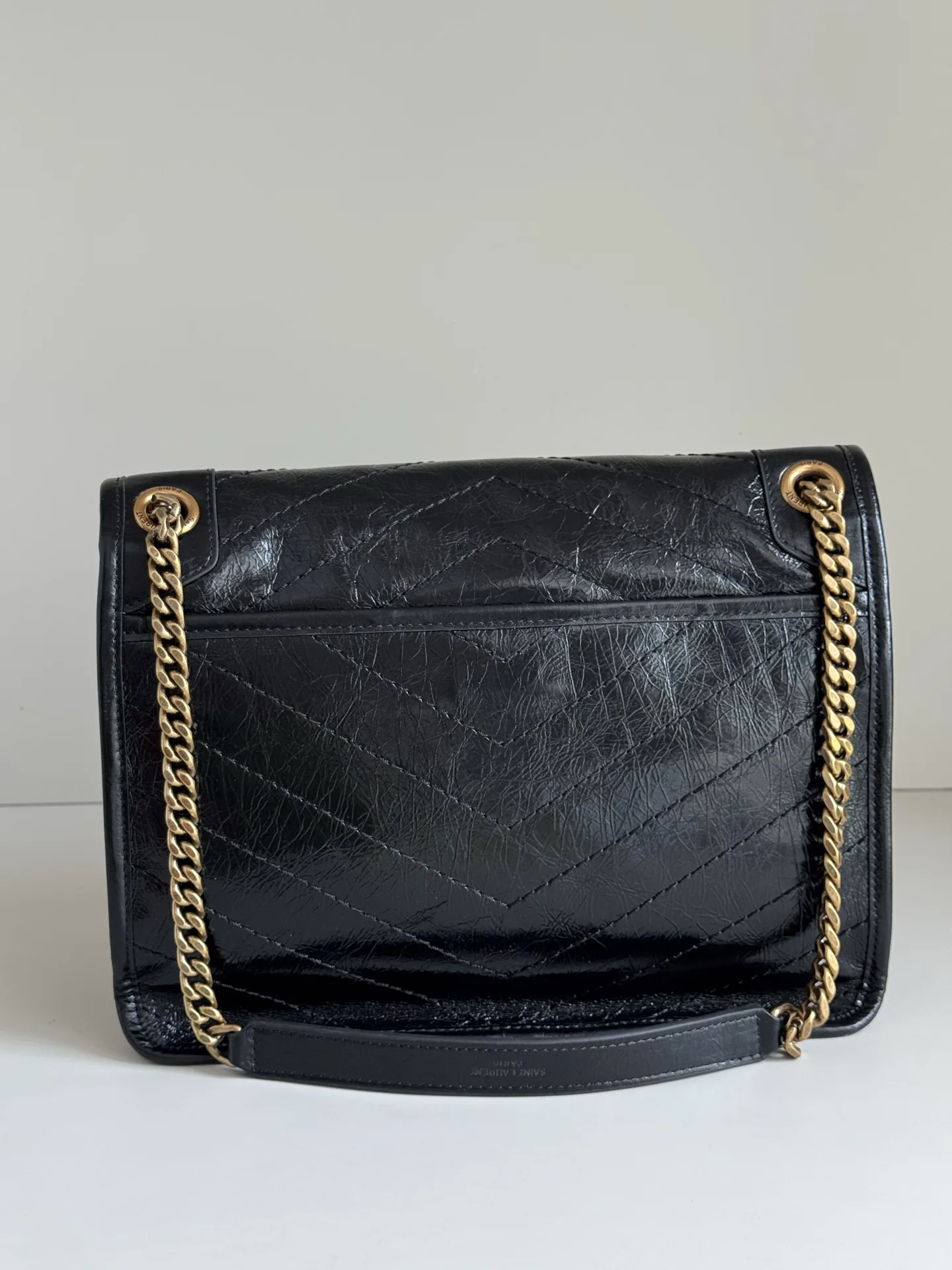 Saint Laurent YSL NIKI MEDIUM IN VINTAGE LEATHER Black - Bag