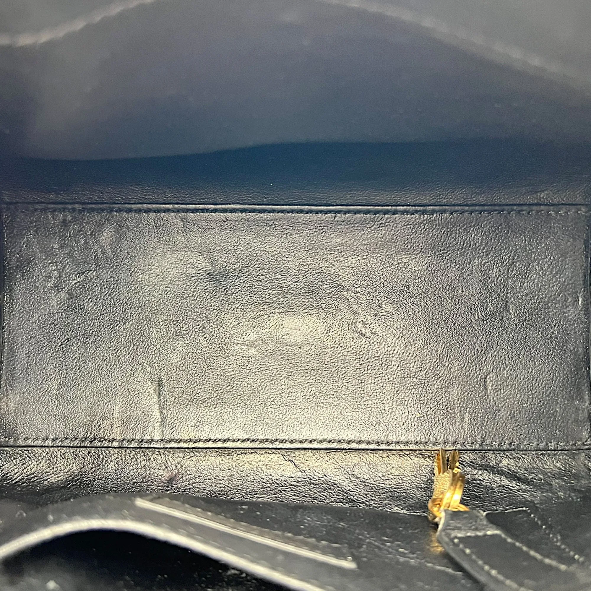 Sac de Jour Nano Black Top Handle Bag in Calfskin, Gold hardware