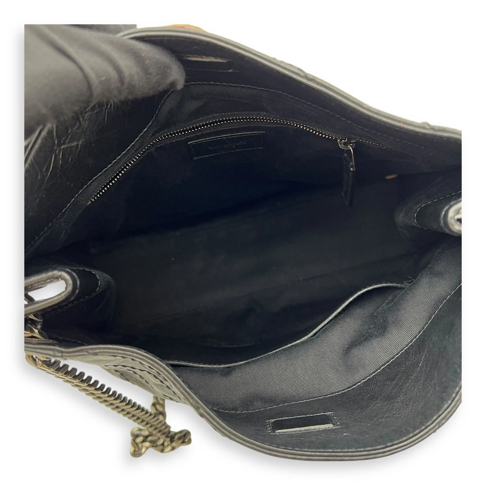 Niki Tote Bag Black in Calfskin, Ruthenium hardware