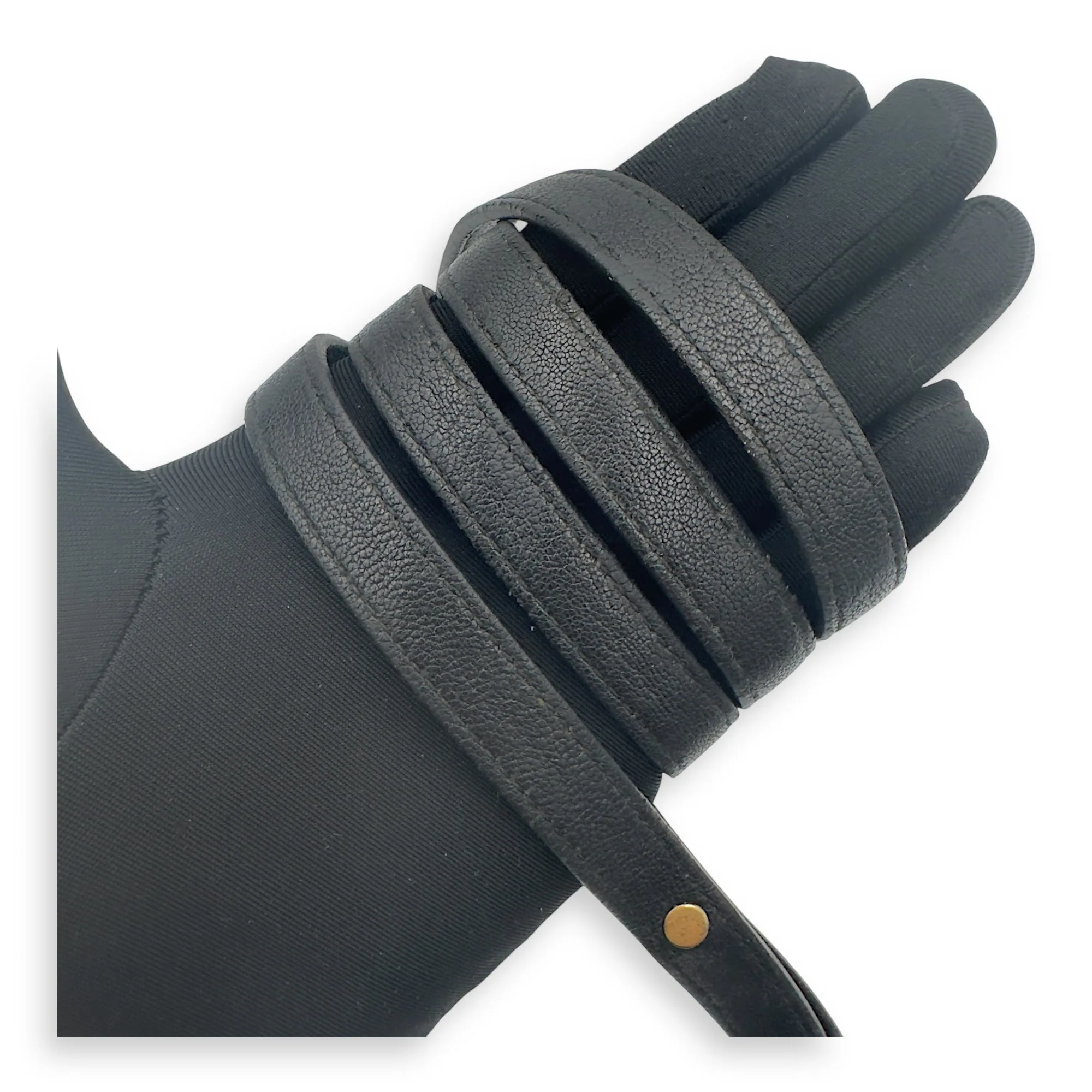 Cabas Top Handle Bag Black in Calfskin, Gold hardware