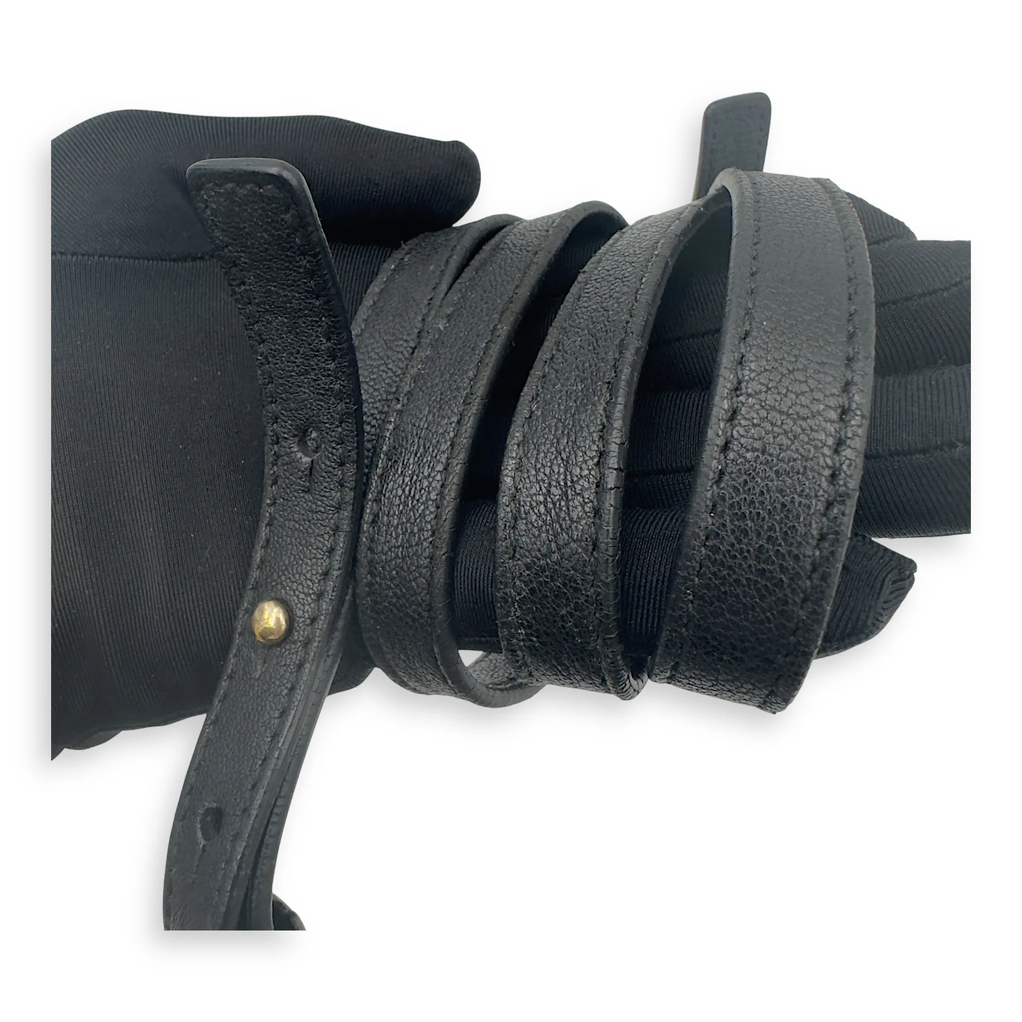 Cabas Top Handle Bag Black in Calfskin, Gold hardware
