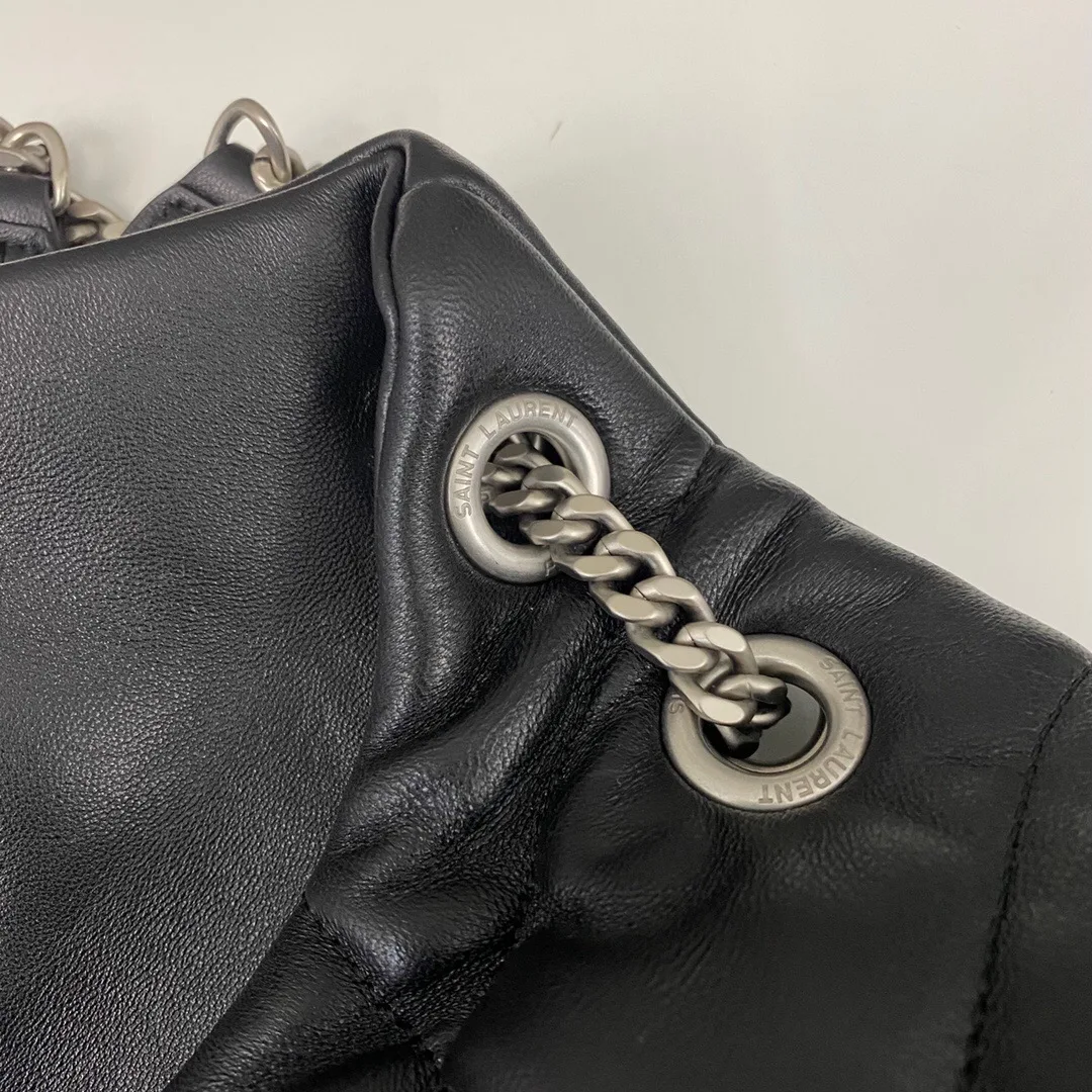 SAINT LAURENT Loulou Puffer Small Quilted Leather Shoulder Bag Black - Bag