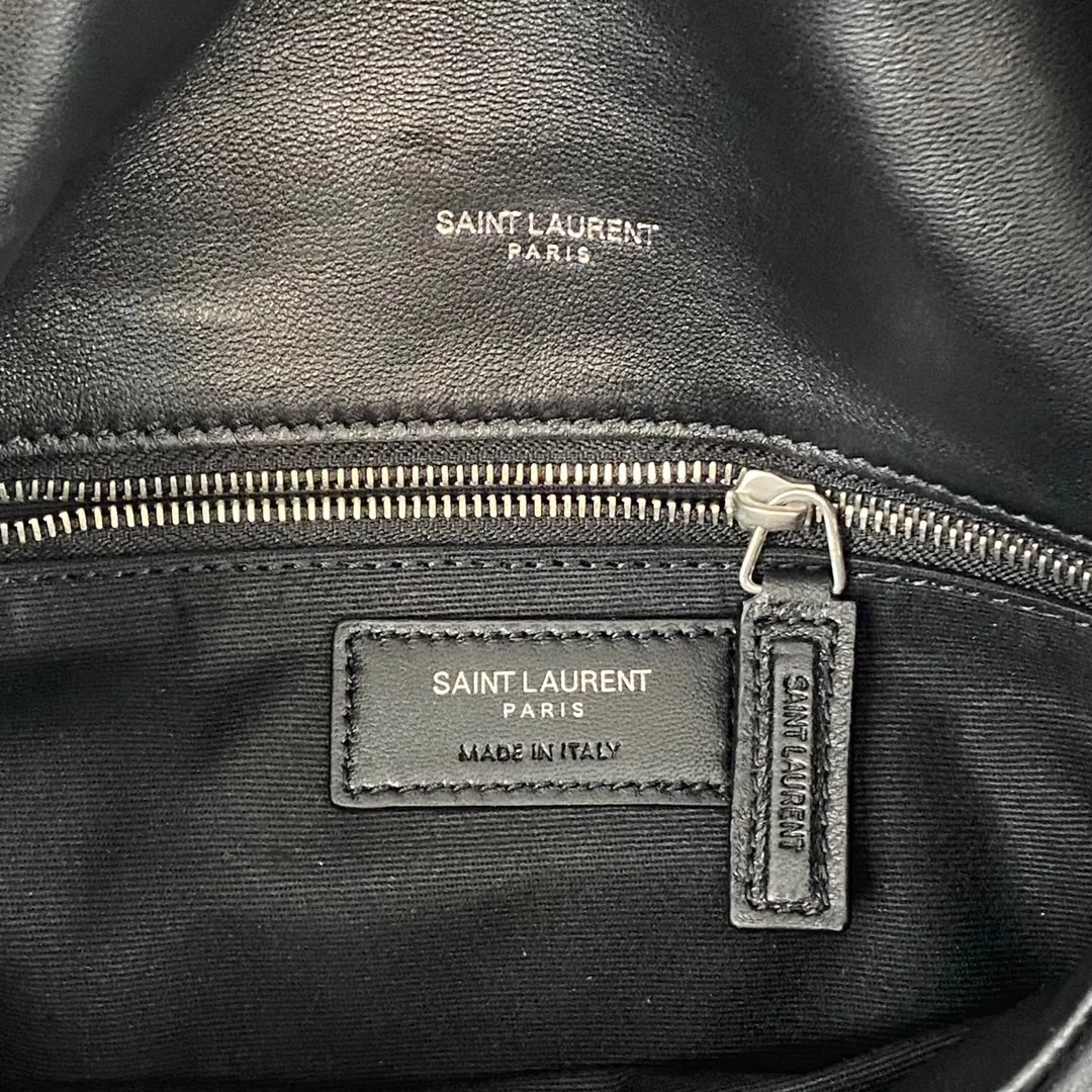 SAINT LAURENT Loulou Puffer Small Quilted Leather Shoulder Bag Black - Bag