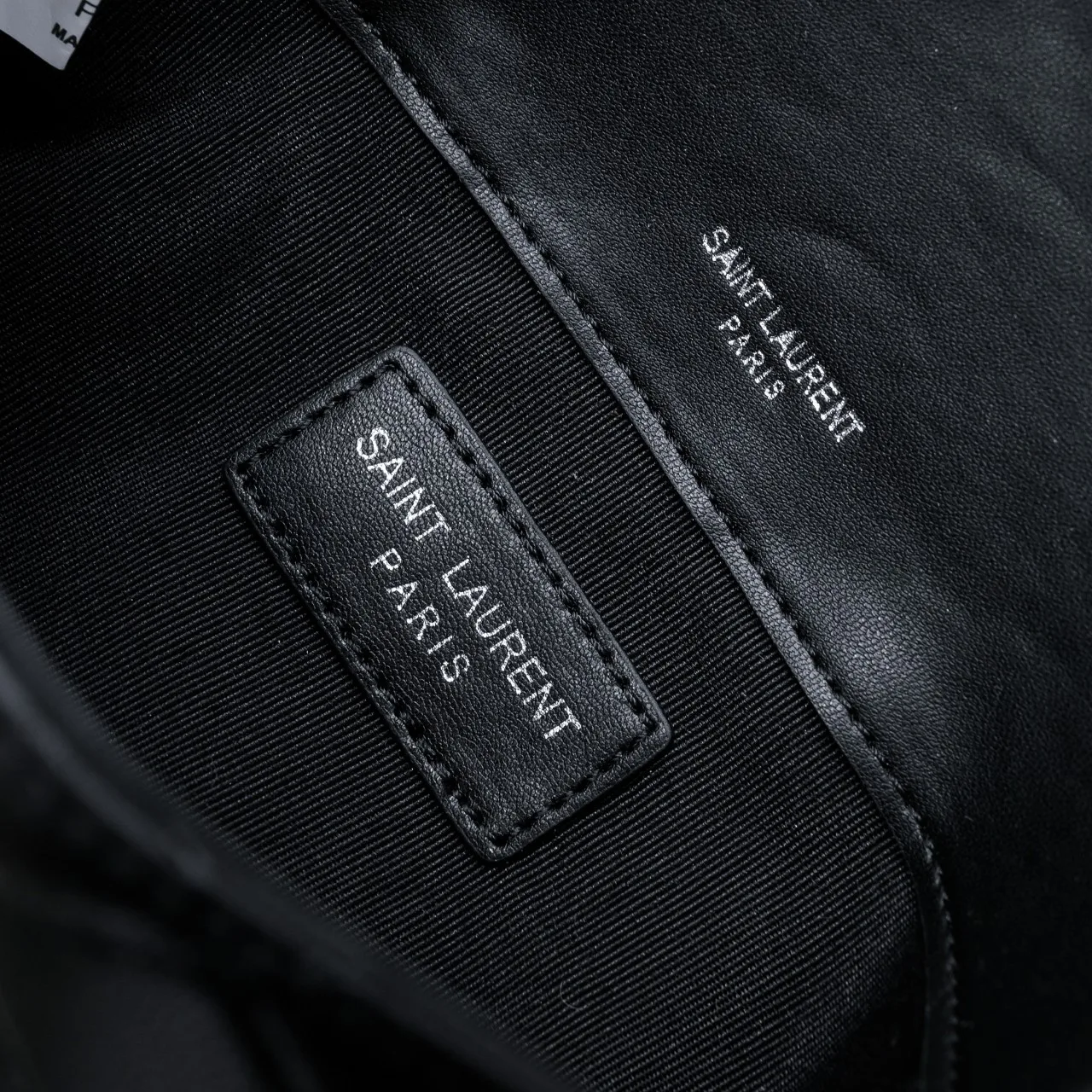 SAINT LAURENT BLACK GABY CHAIN PHONE HOLDER IN QUILTED Calfskin-SLIVER HARDWARE - Bag