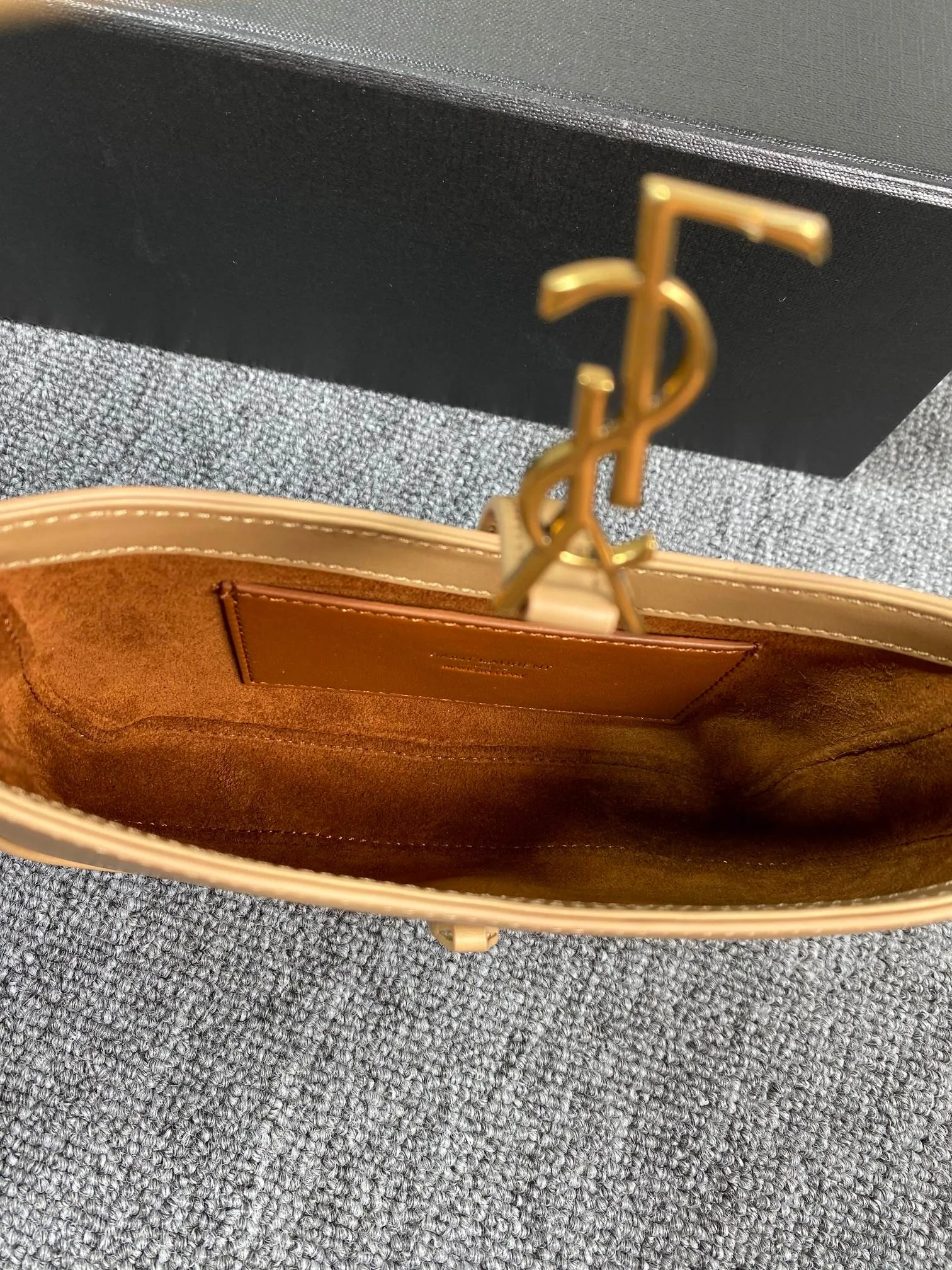 SAINT LAURENT YSL Croc-Embossed Le 5 à 7 Hobo Bag
