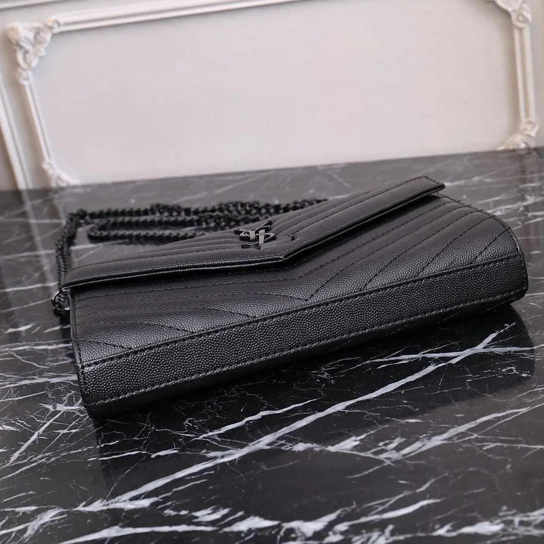 Saint Laurent YSL Cassandre Envelope - Black