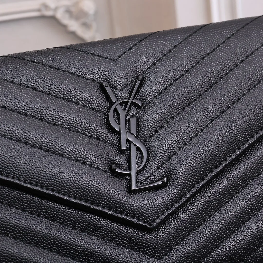 Saint Laurent YSL Cassandre Envelope - Black