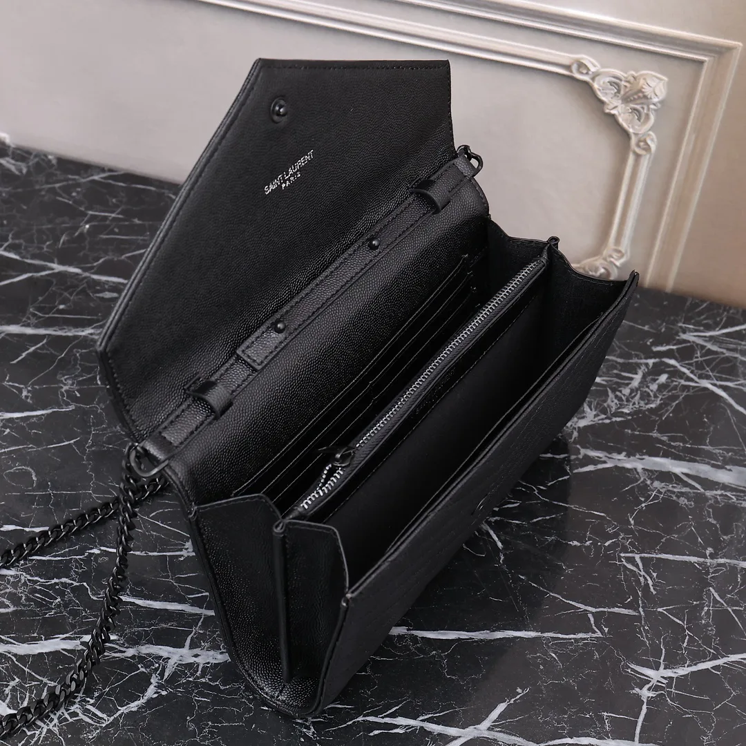 Saint Laurent YSL Cassandre Envelope - Black