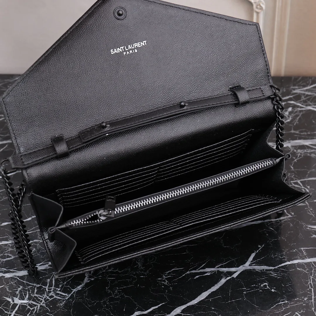Saint Laurent YSL Cassandre Envelope - Black
