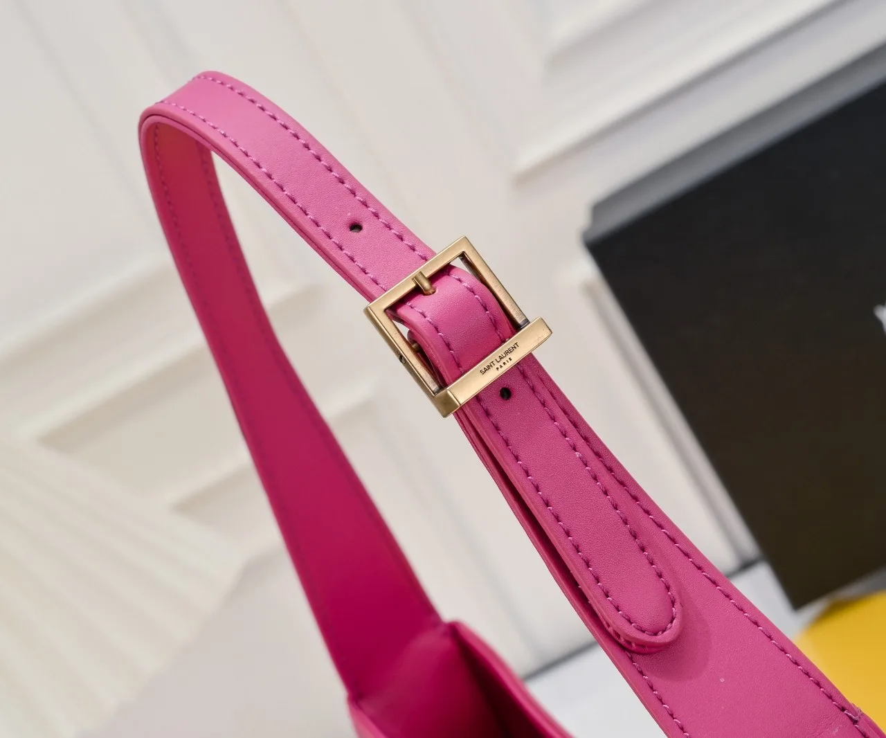 SAINT LAURENT YSL Le 5 à 7 Hobo Bag Leather-Pink Bag