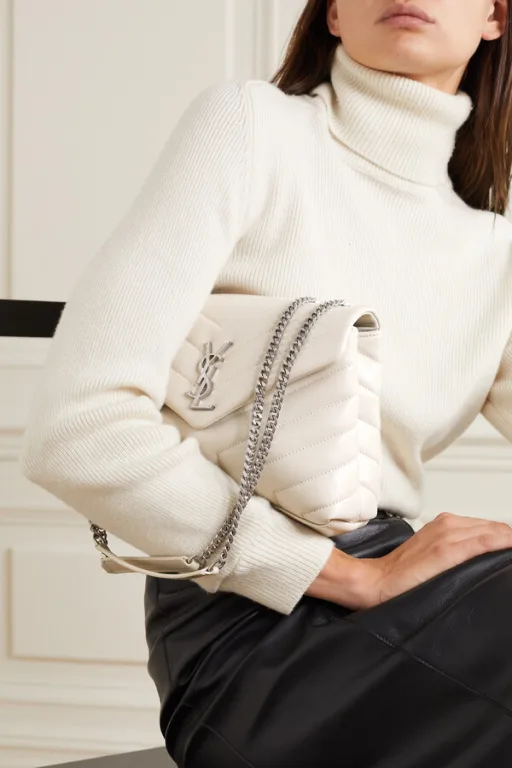 SAINT LAURENT Loulou Small Quilted Leather Shoulder Bag