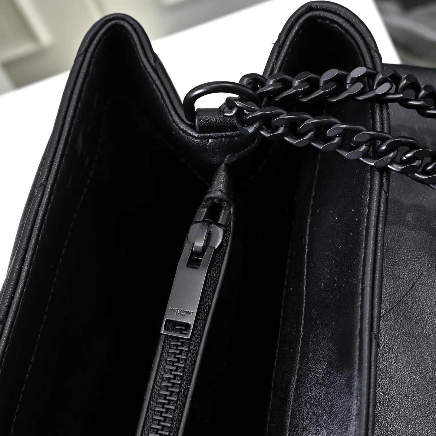 [TOP]SAINT LAURENT Loulou Quilted Leather Shoulder Bag Black - Bag
