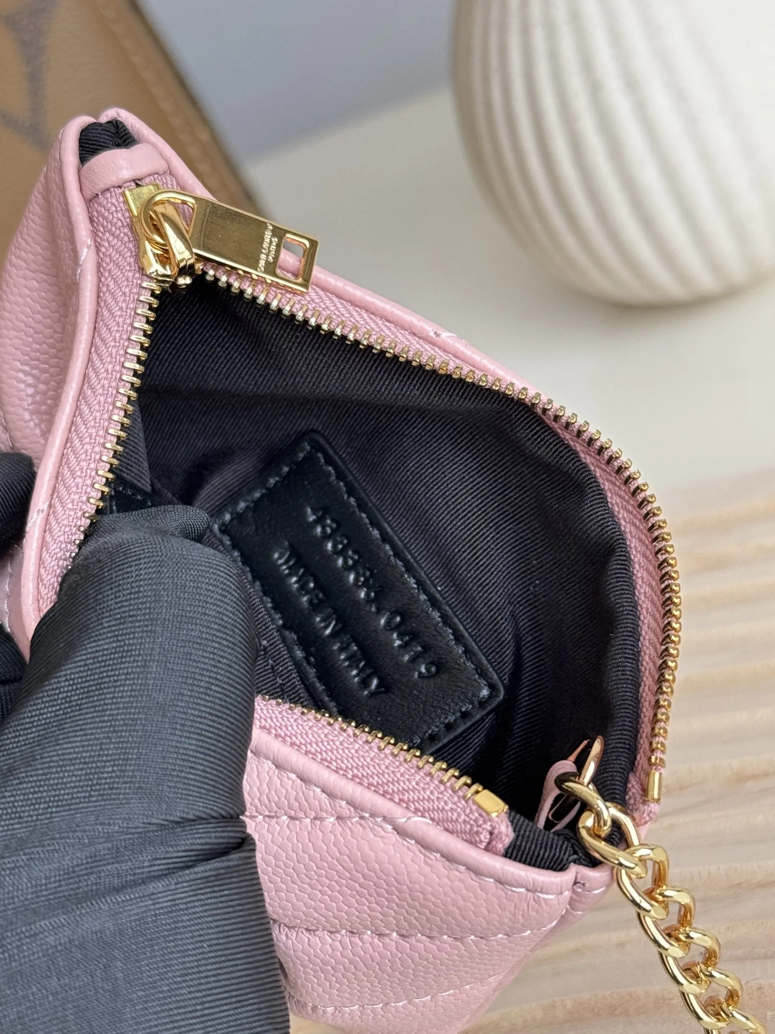 Saint Laurent Ball-Patterned Cowhide Wallet -Pink Wallet