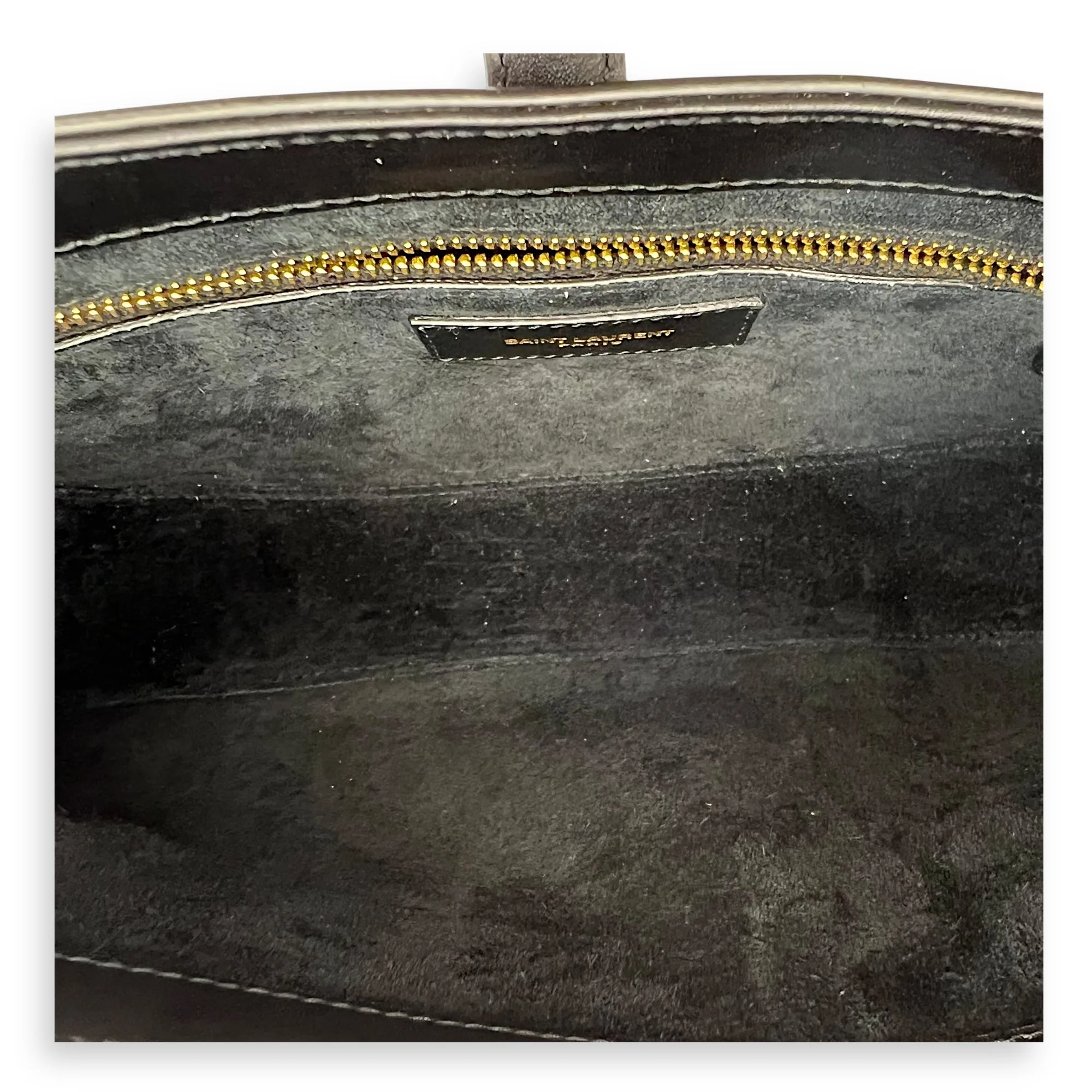 Le 5 A 7 Shoulder Bag Black in Calfskin, Gold hardware