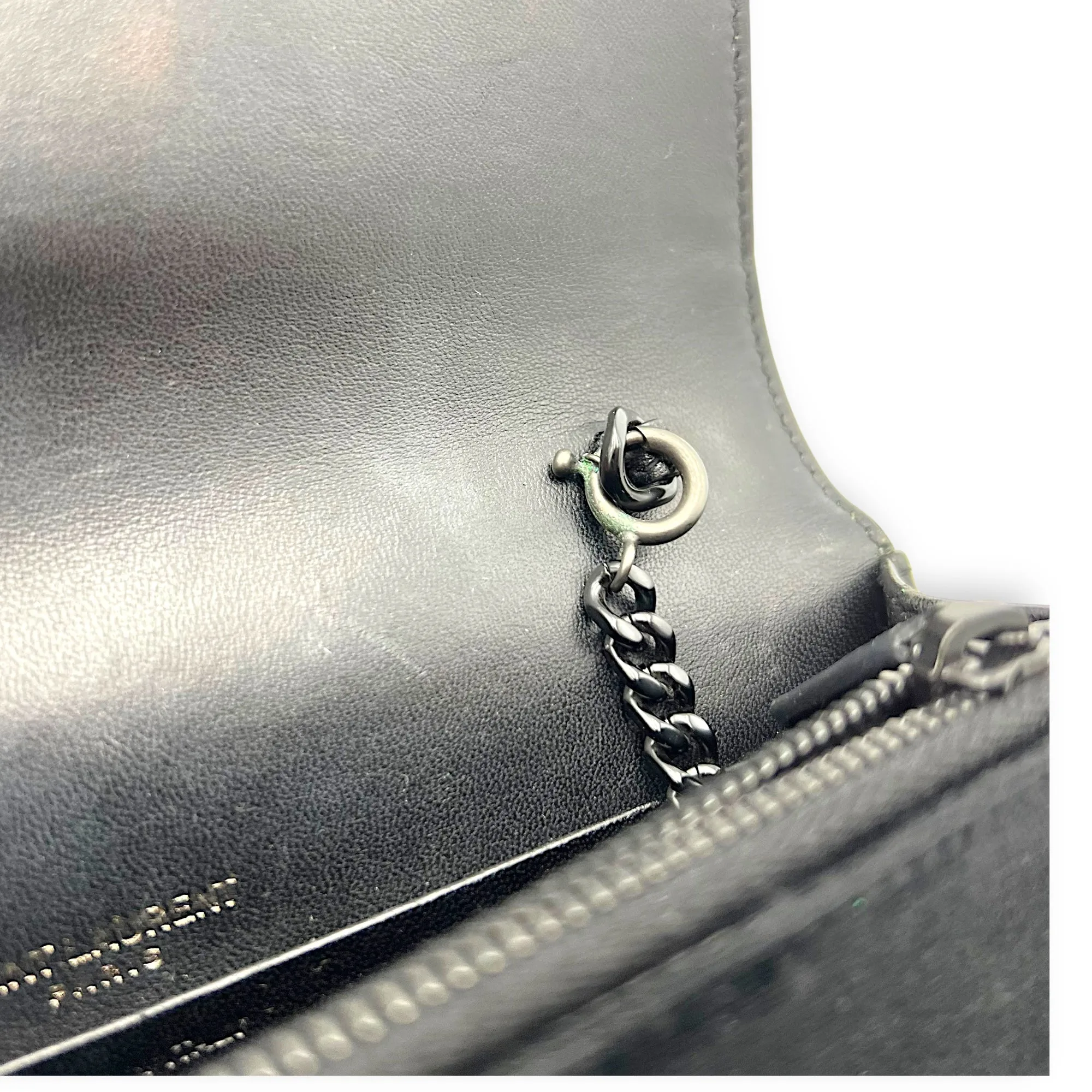 Kate Small Black Crossbody Bag in Velvet, Silver hardware
