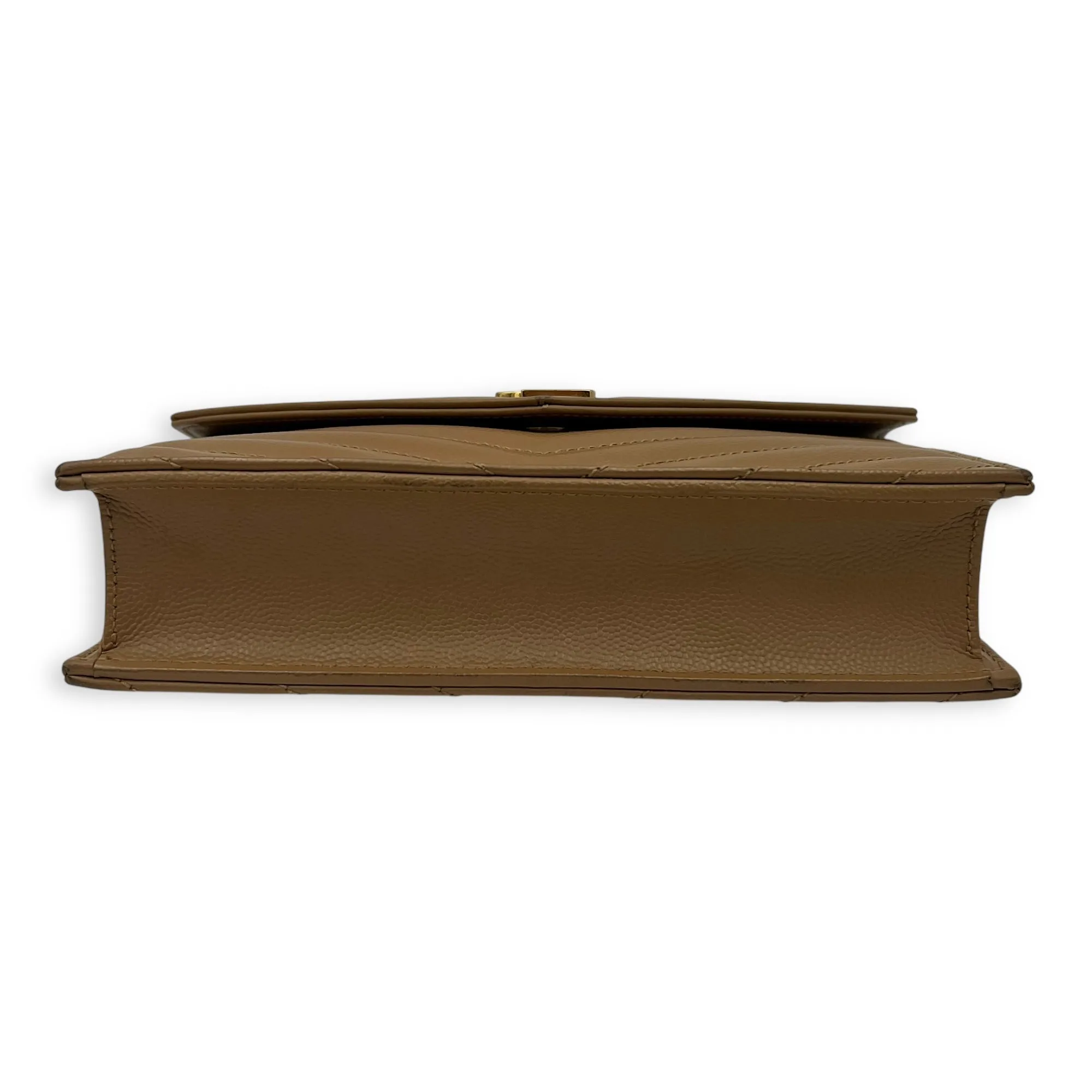 Cassandre Wallet On Chain Beige in Calfskin, Gold hardware