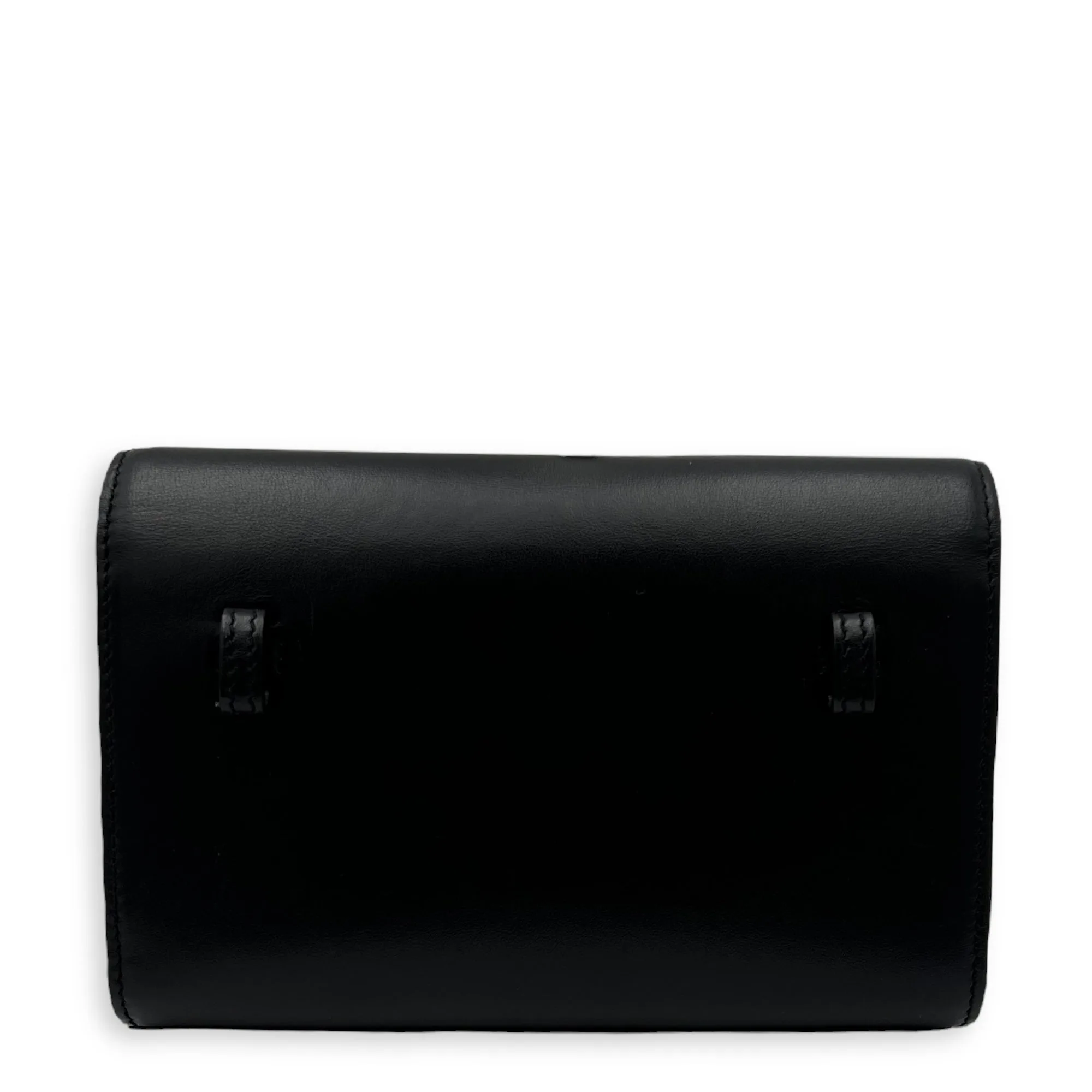 Kate Belt Bag Black in Calfskin, Gold hardware