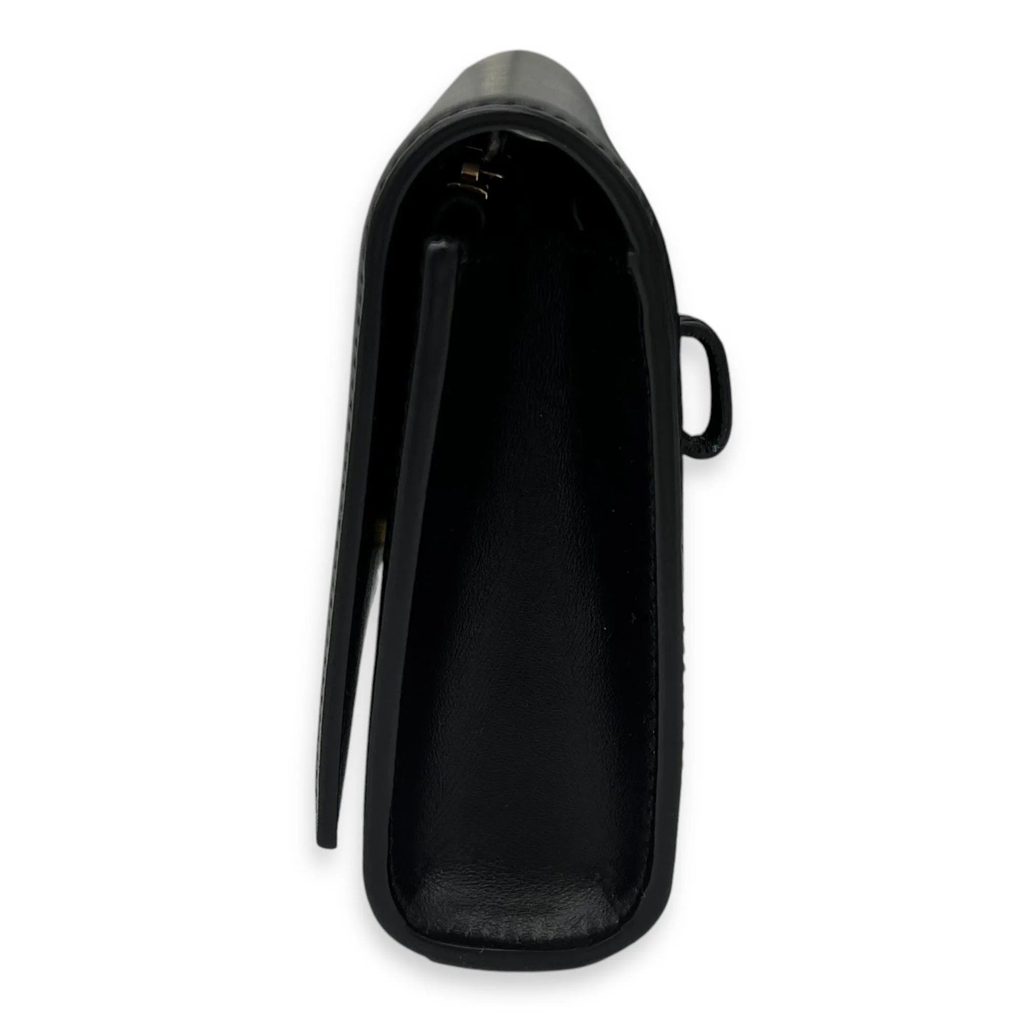 Kate Belt Bag Black in Calfskin, Gold hardware