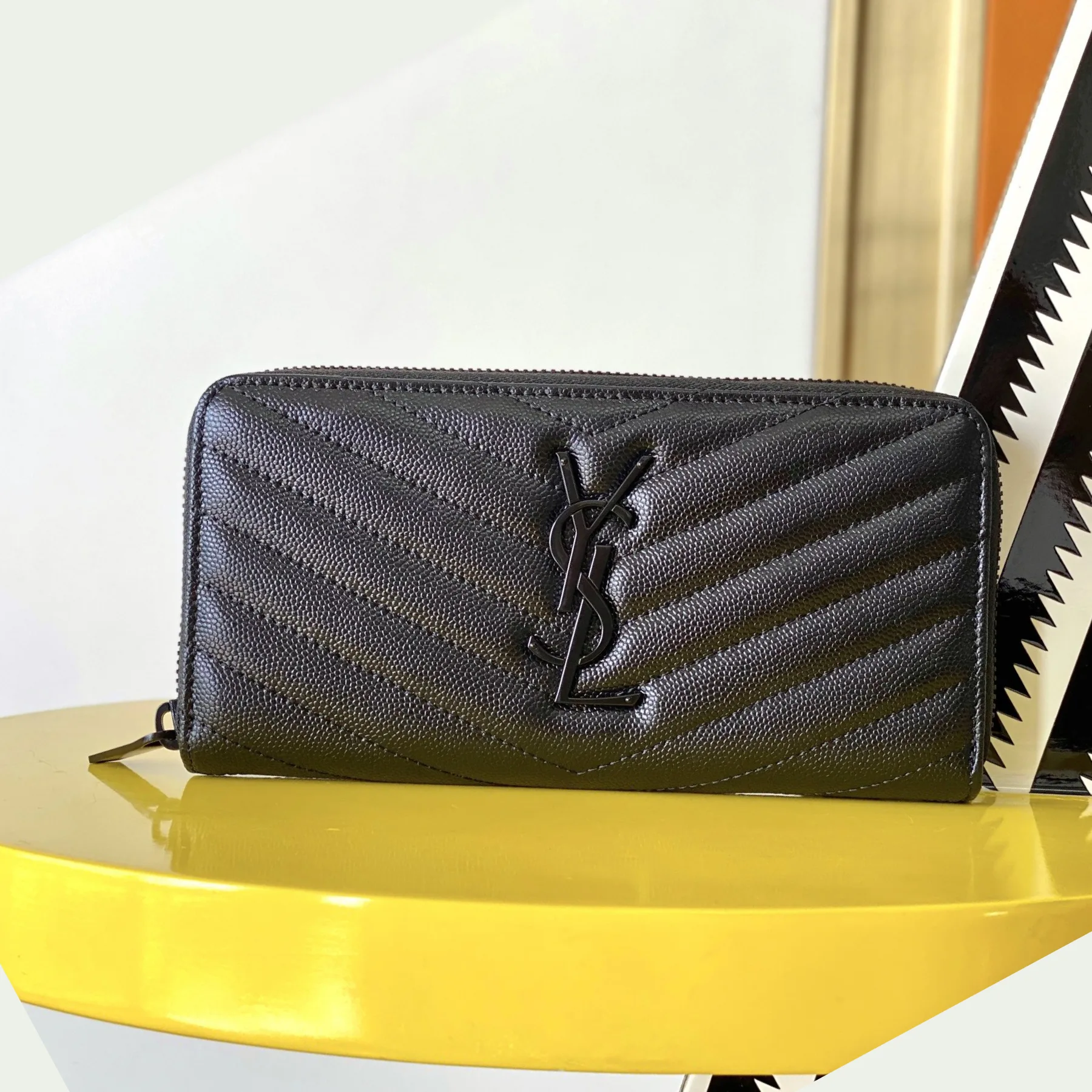 Saint Laurent Monogramme leather Wallet -Black Wallet