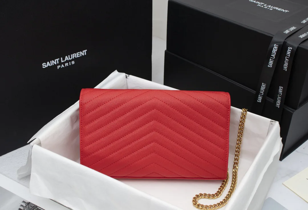 Saint Laurent YSL Cassandre Envelope - Red