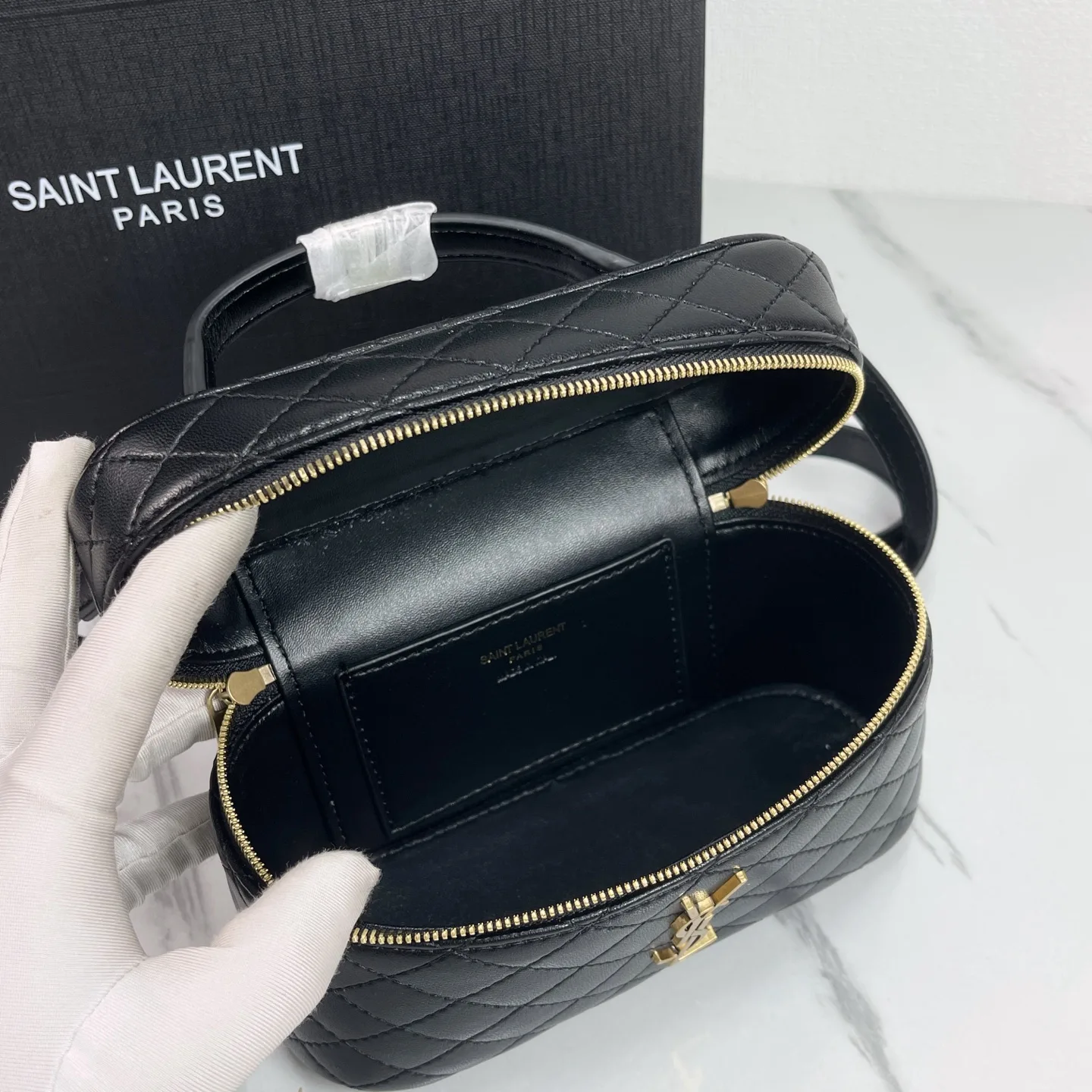 SAINT LAURENT YSL GABY vanity Medium bag in lambskin