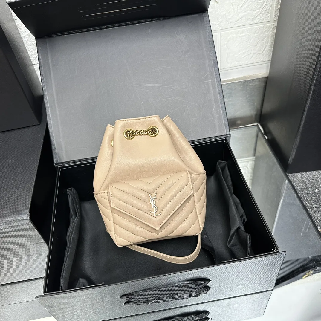 Saint Laurent JOE backpack in Calfskin White - Bag