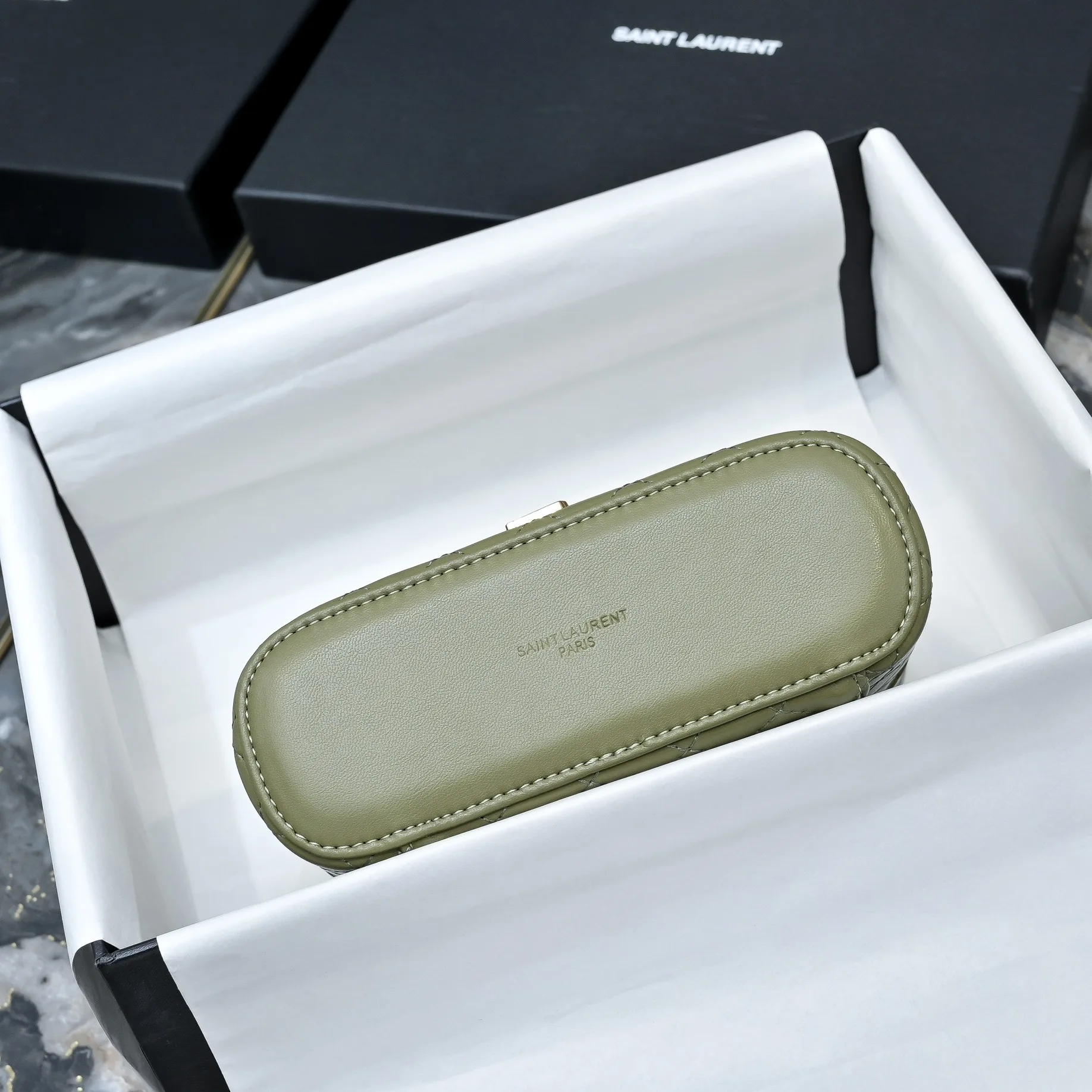 SAINT LAURENT YSL GABY vanity Medium bag in lambskin - MISTY JADE